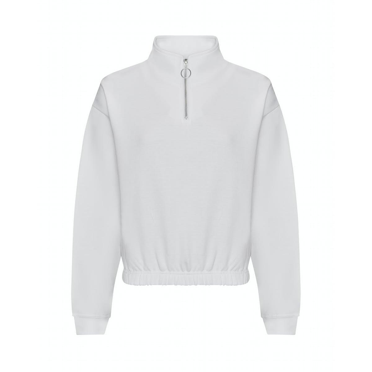 AWDIS Womens/Ladies Just Hoods Crop Sweatshirt (Arctic White)