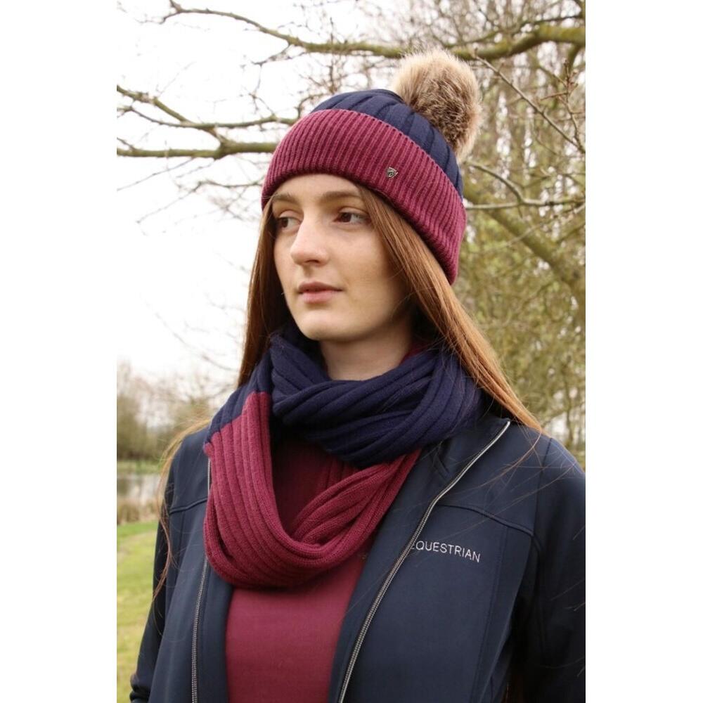 Womens/Ladies Synergy Luxury Snood (Navy/Fig) 2/2