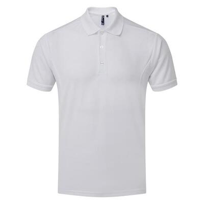 Heren coolchecker poloshirt (wit)