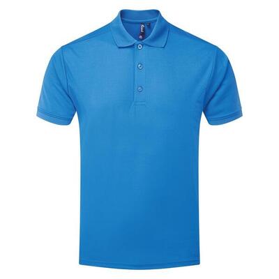 Heren coolchecker poloshirt (saffier)