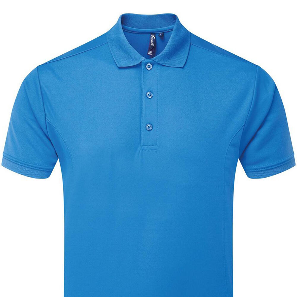 Camisa pólo Coolchecker para homem (Safira) 2/3