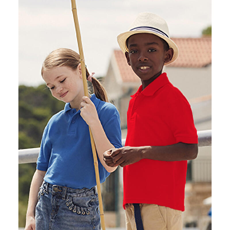Poloshirt für kurzärmlig Kinder Rot