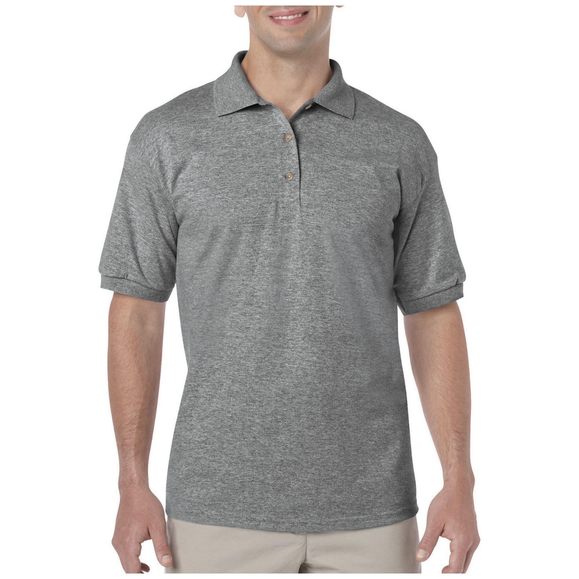 GILDAN Camisola pólo de malha seca unissexo para adultos Graphite Heather
