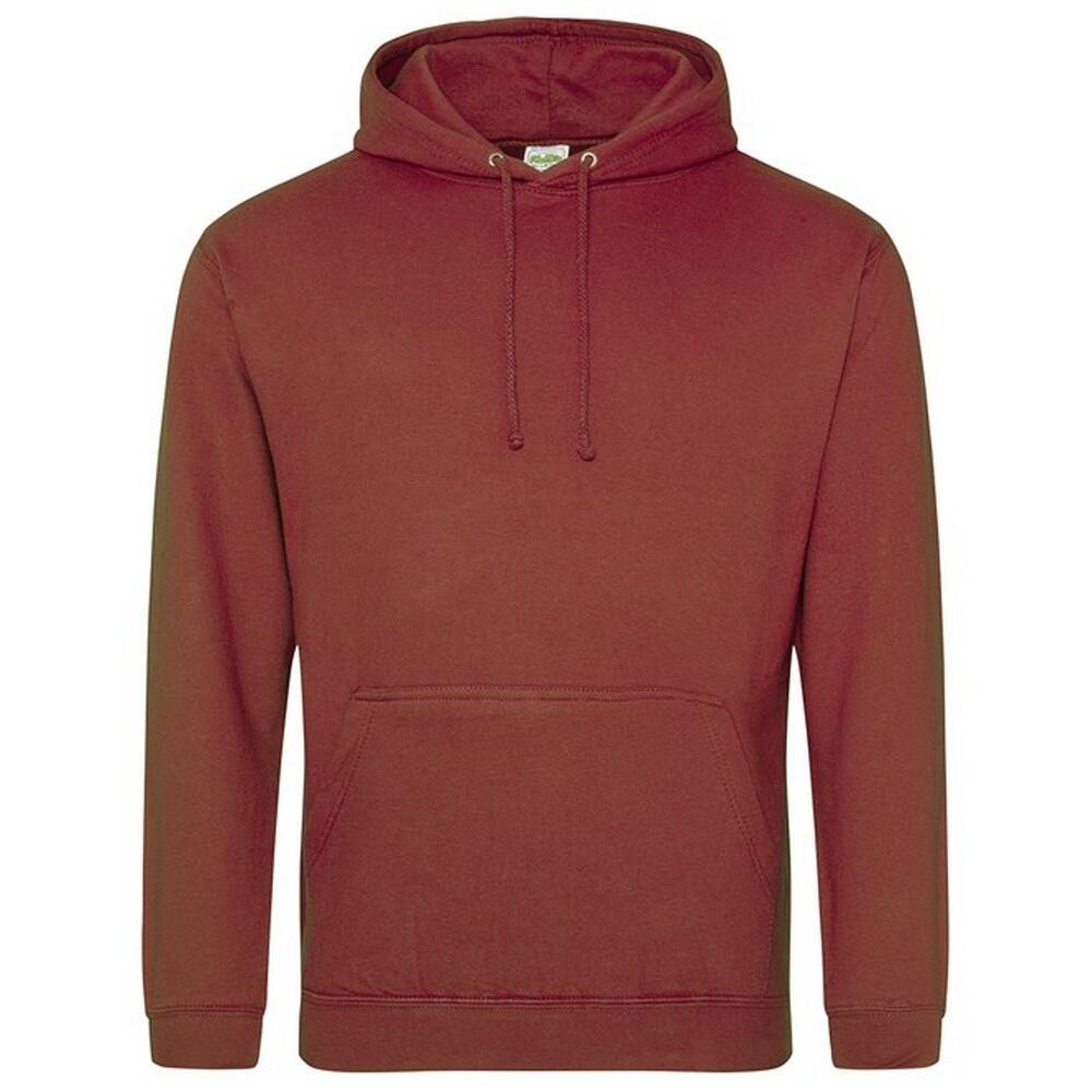 AWDIS Unisex College Hooded Sweatshirt / Hoodie (Red/Rust)