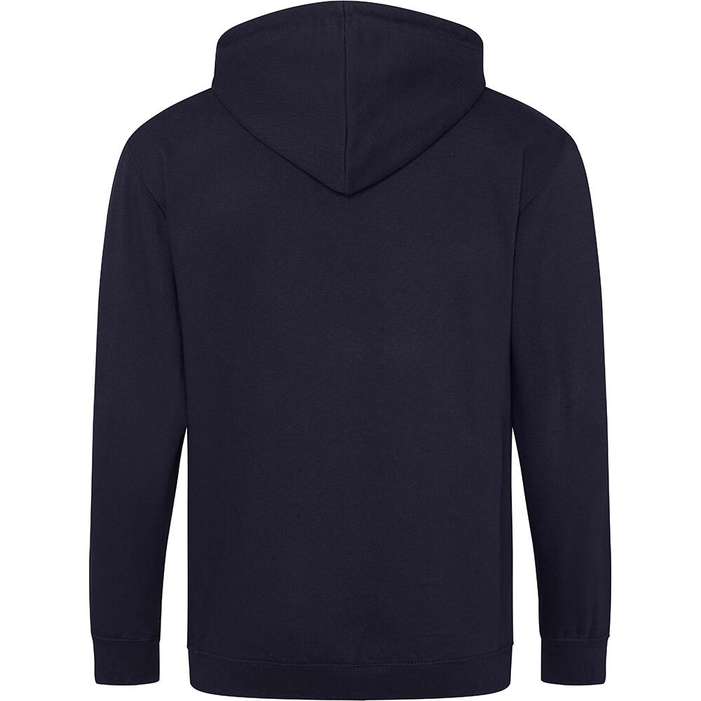 Plain Mens Hooded Full Zip Hoodie / Zoodie (New French Navy) 2/3