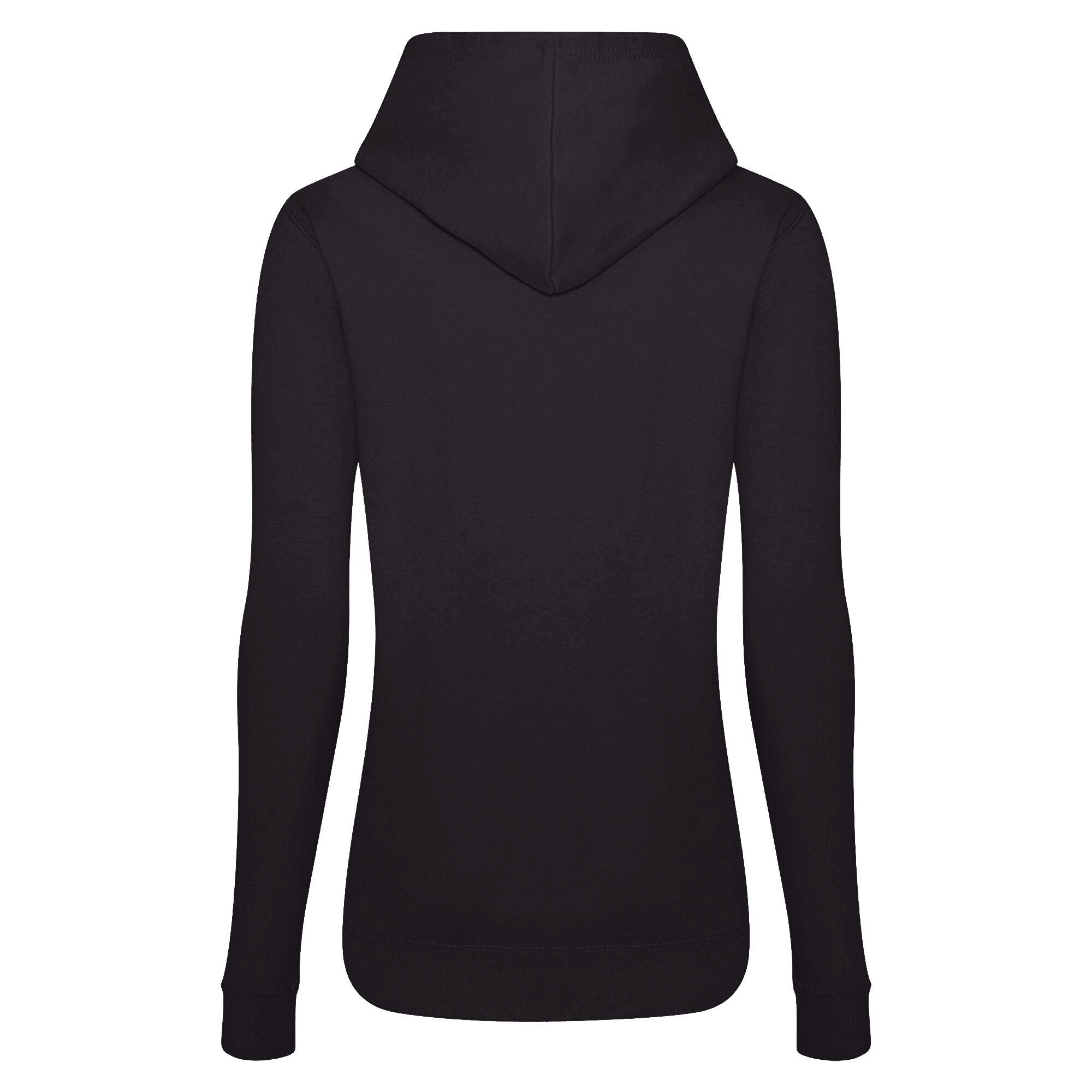 Just Hoods Womens/Ladies Girlie College Pullover Hoodie (Black Smoke) 2/2