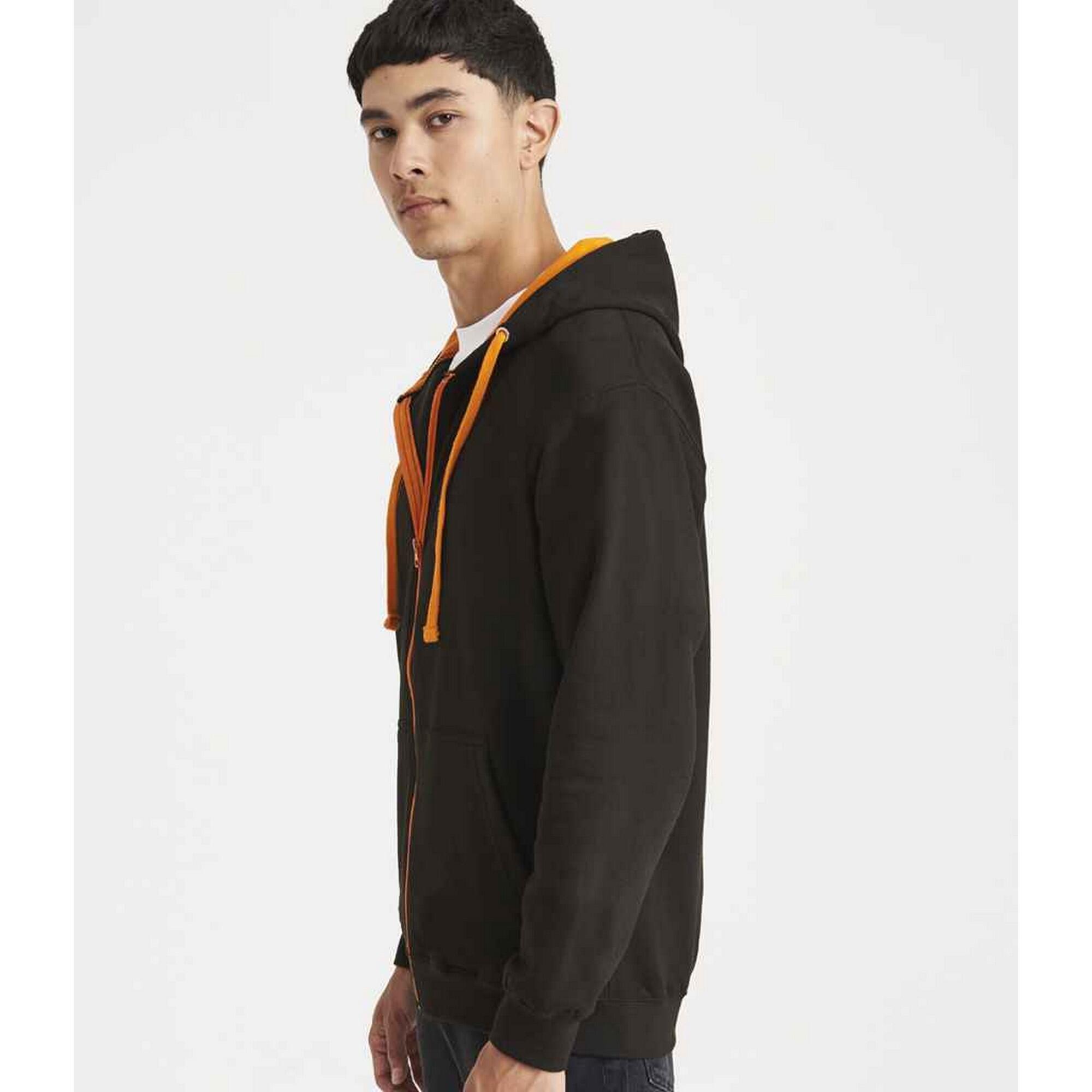 Veste À Capuche VARSITY Homme (Noir Vif / Orange Vif) 3/3