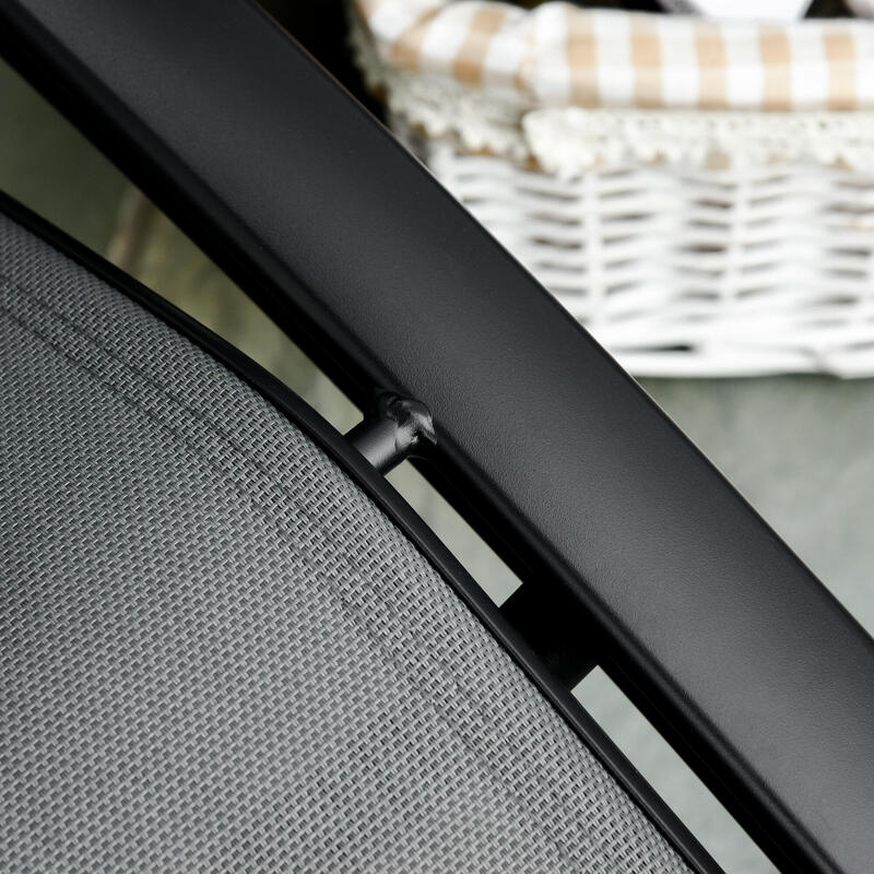 Outsunny Șezlong de Exterior Înclinabil din Aluminiu cu pernă detașabilă
