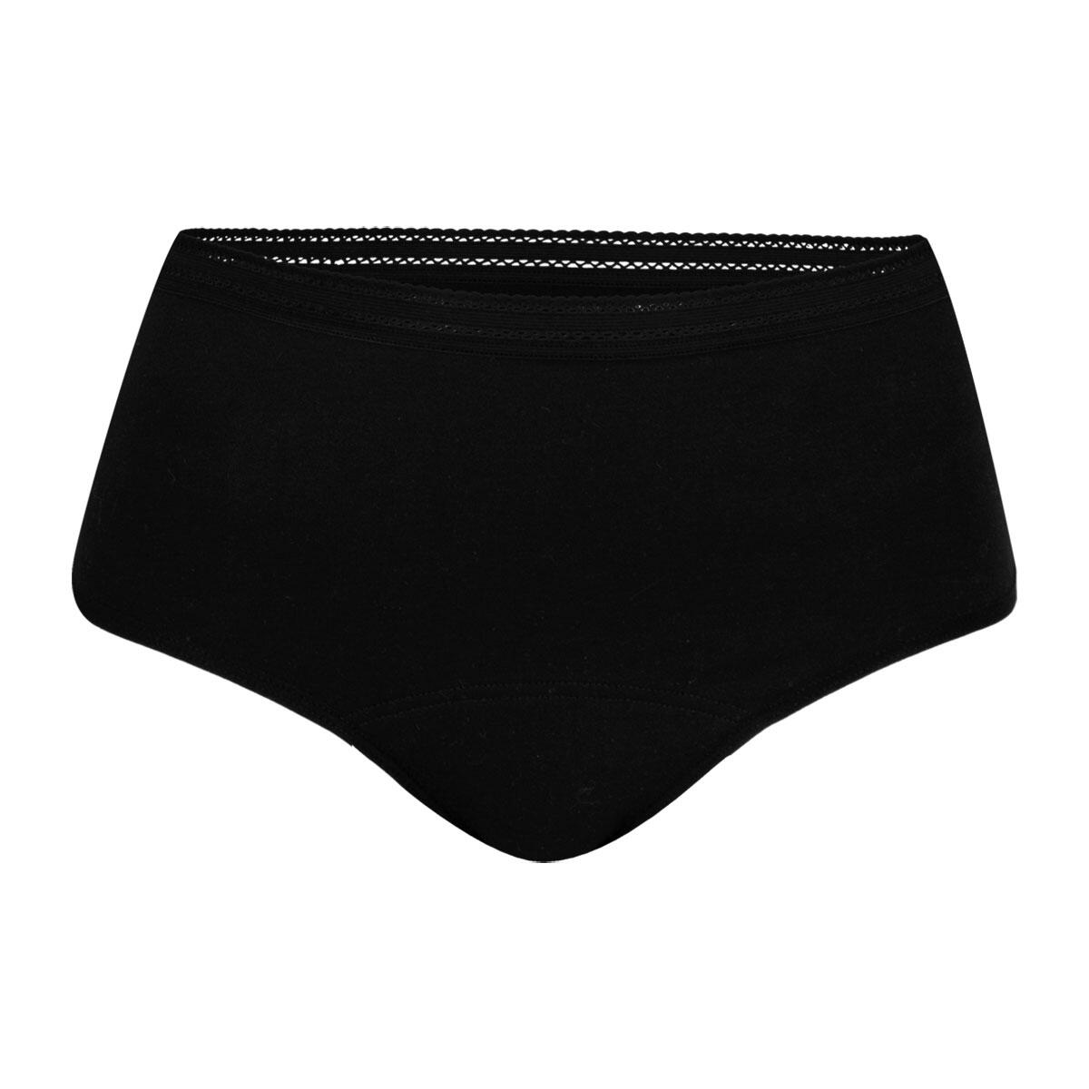 Athena - Culotte Taille Haute Pour Les Règles Femme - Culotte Shorty - Noir -  M - Decathlon
