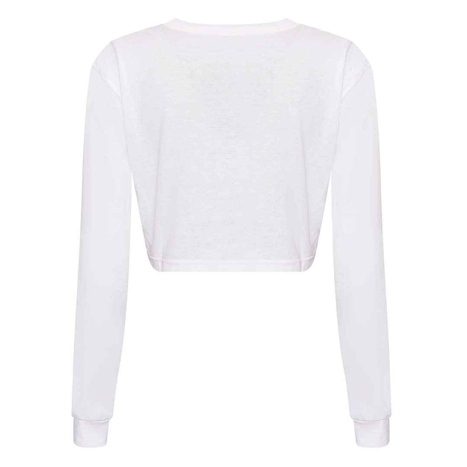 TShirt für Langärmlig Damen festes Weiß 3/3