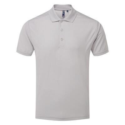 Heren coolchecker poloshirt (zilver)