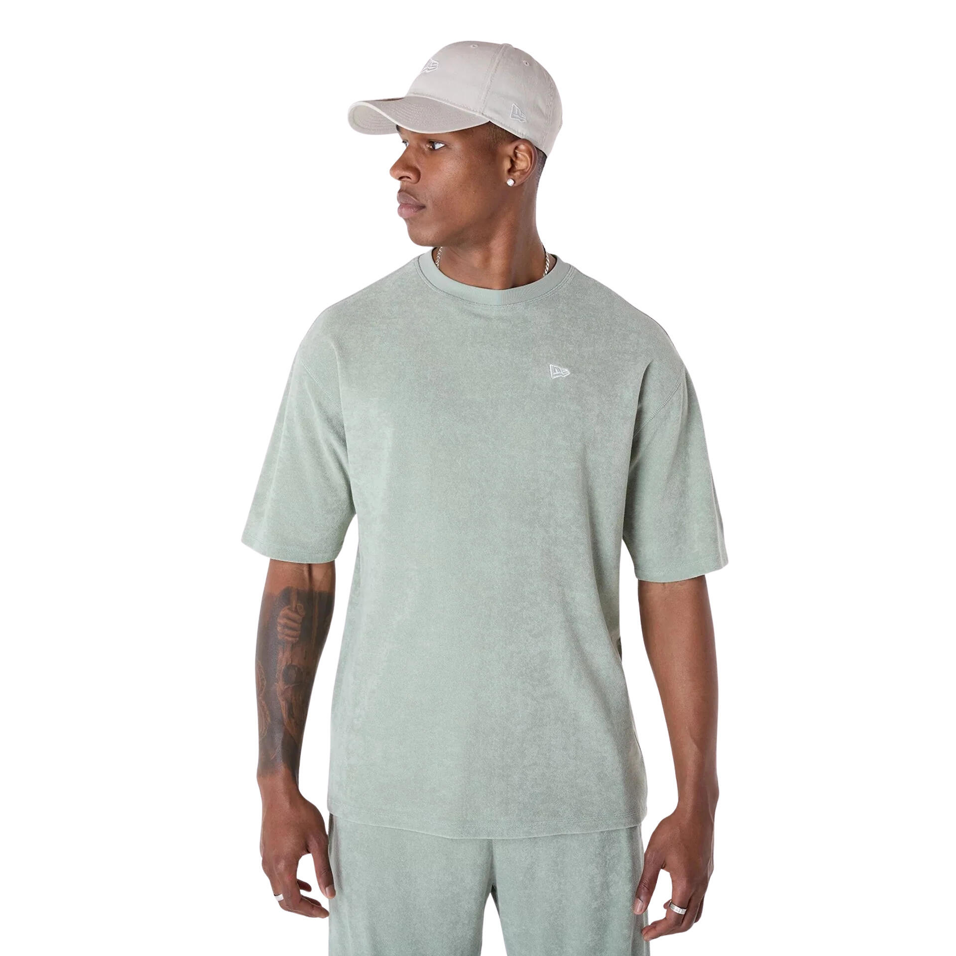 New Era - T-shirt New Era Oversize Towelling - T-shirt Manches Courtes - Vert - 44 L - Decathlon