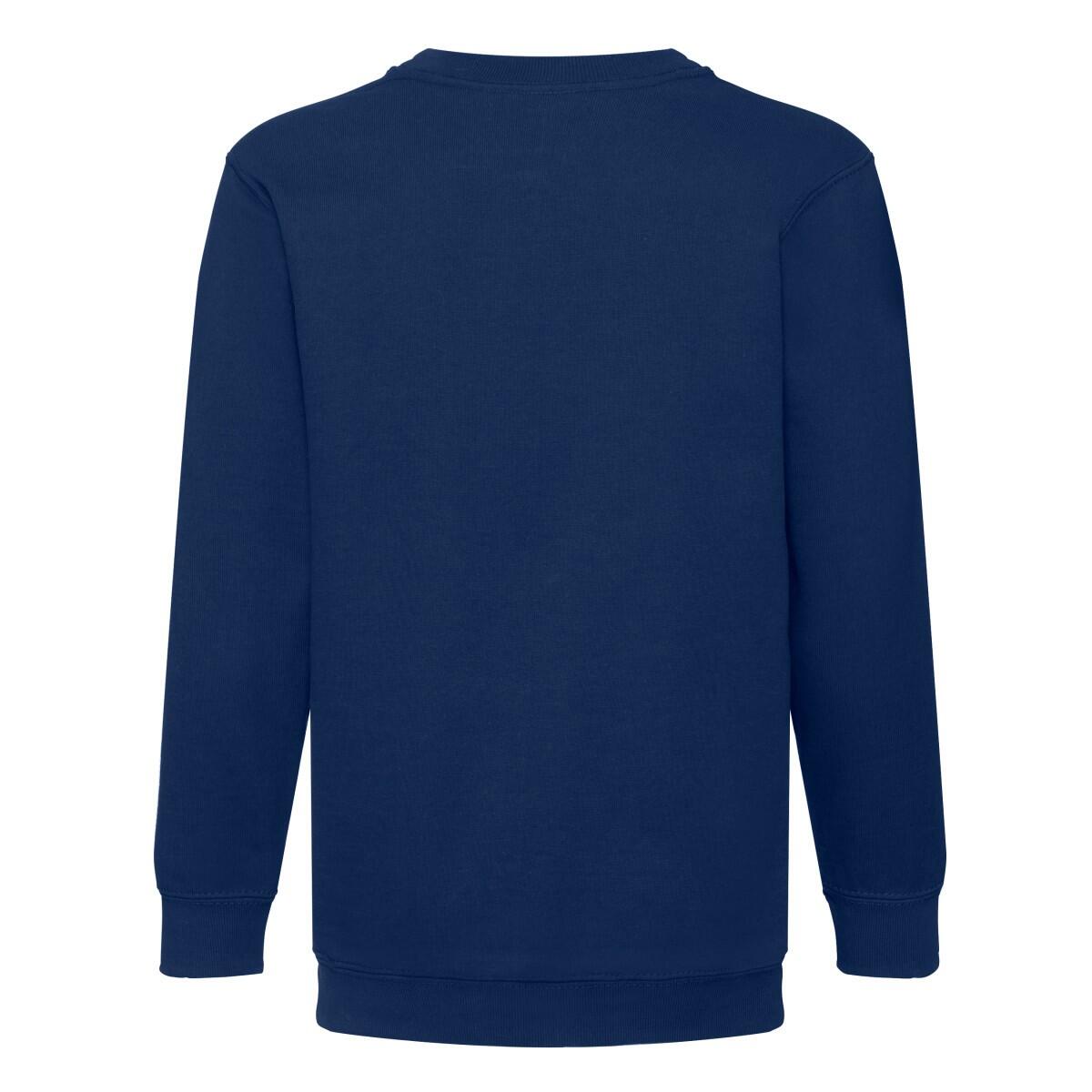 Felpa A Giro Bambini Fruit Of The Loom Classic Blu Navy 2/3