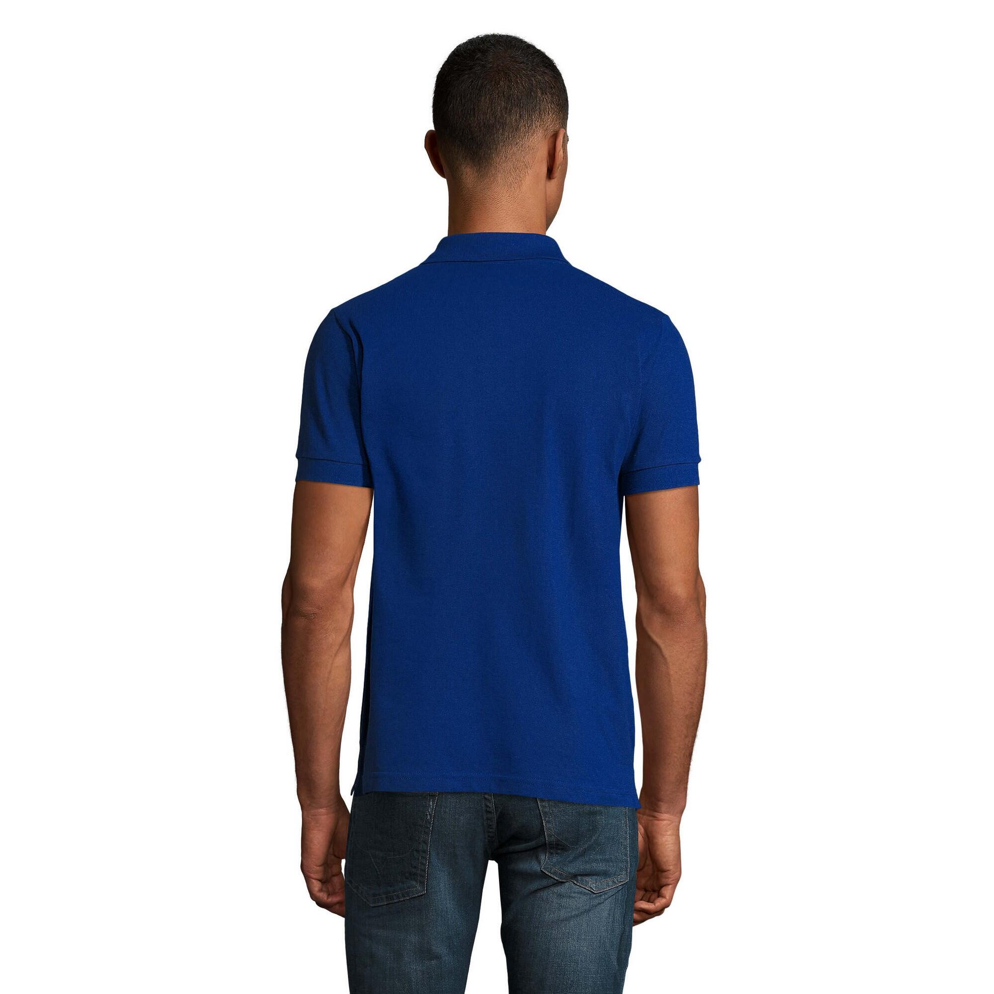 Heren Portland Poloshirt (Ultramarijn/Grijs) 2/3