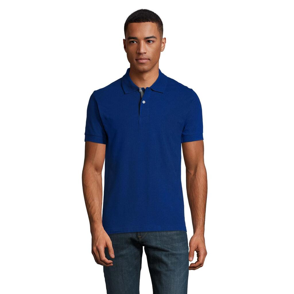 Mens Portland Polo Shirt (Ultramarine/Grey)