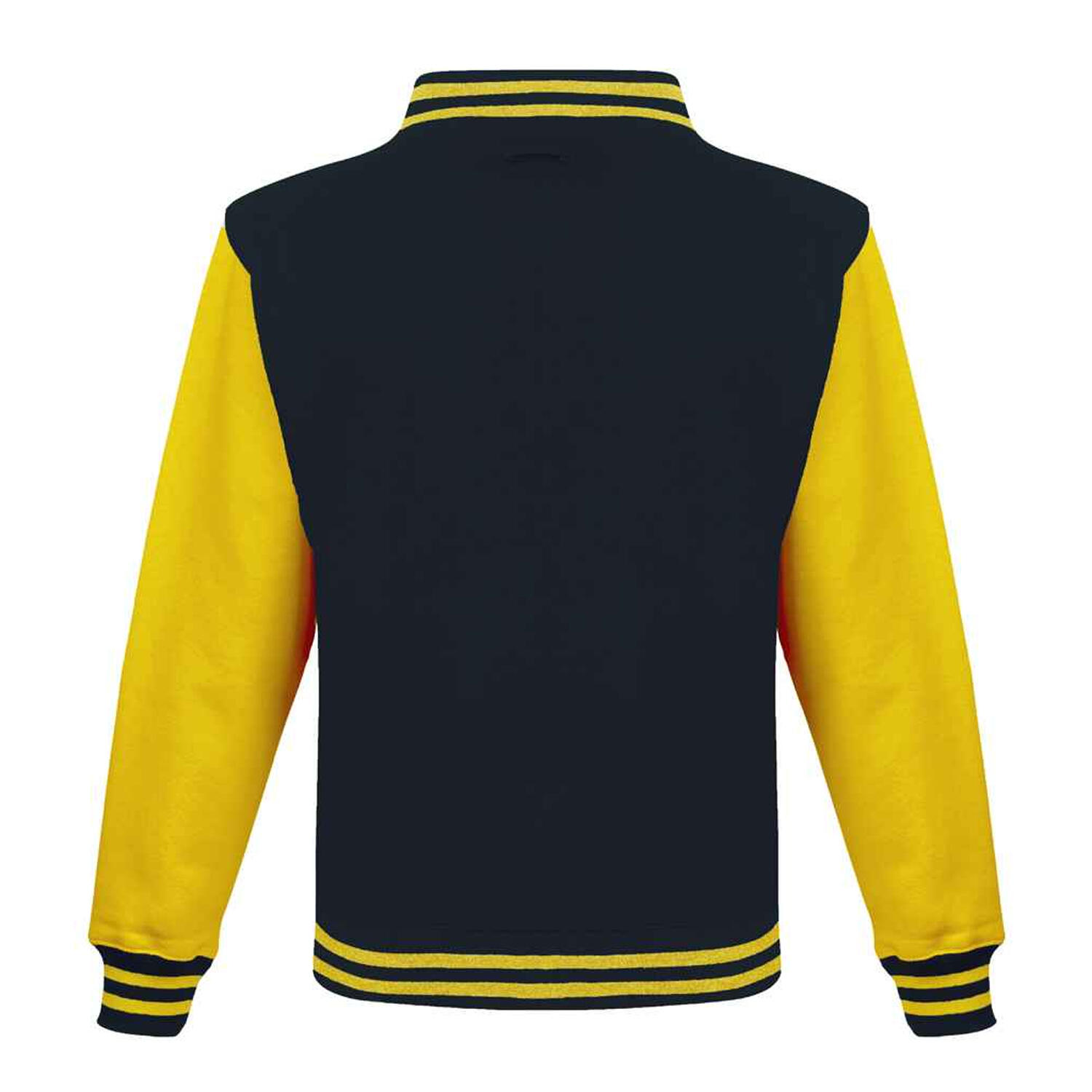 Unisex Adult Varsity Jacket (Jet Black/Sun Yellow) 2/2