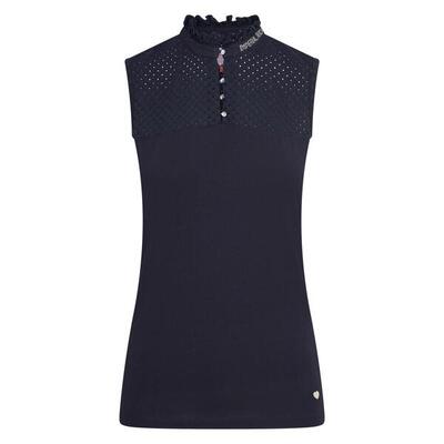 Ärmelloses Reit-Poloshirt, Mädchen Imperial Riding Camee