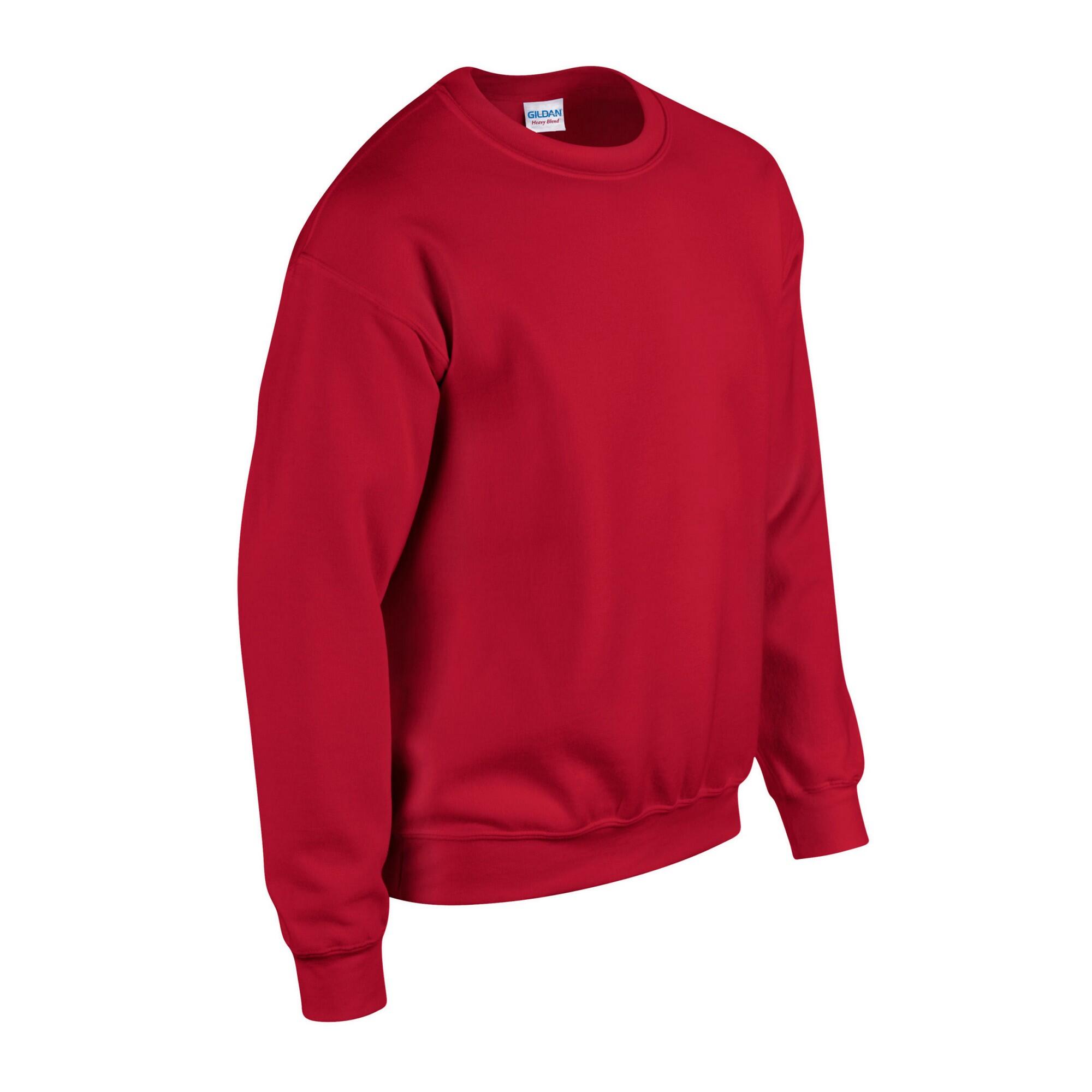 Mens Heavy Blend Sweatshirt (Cherry Red) 3/3
