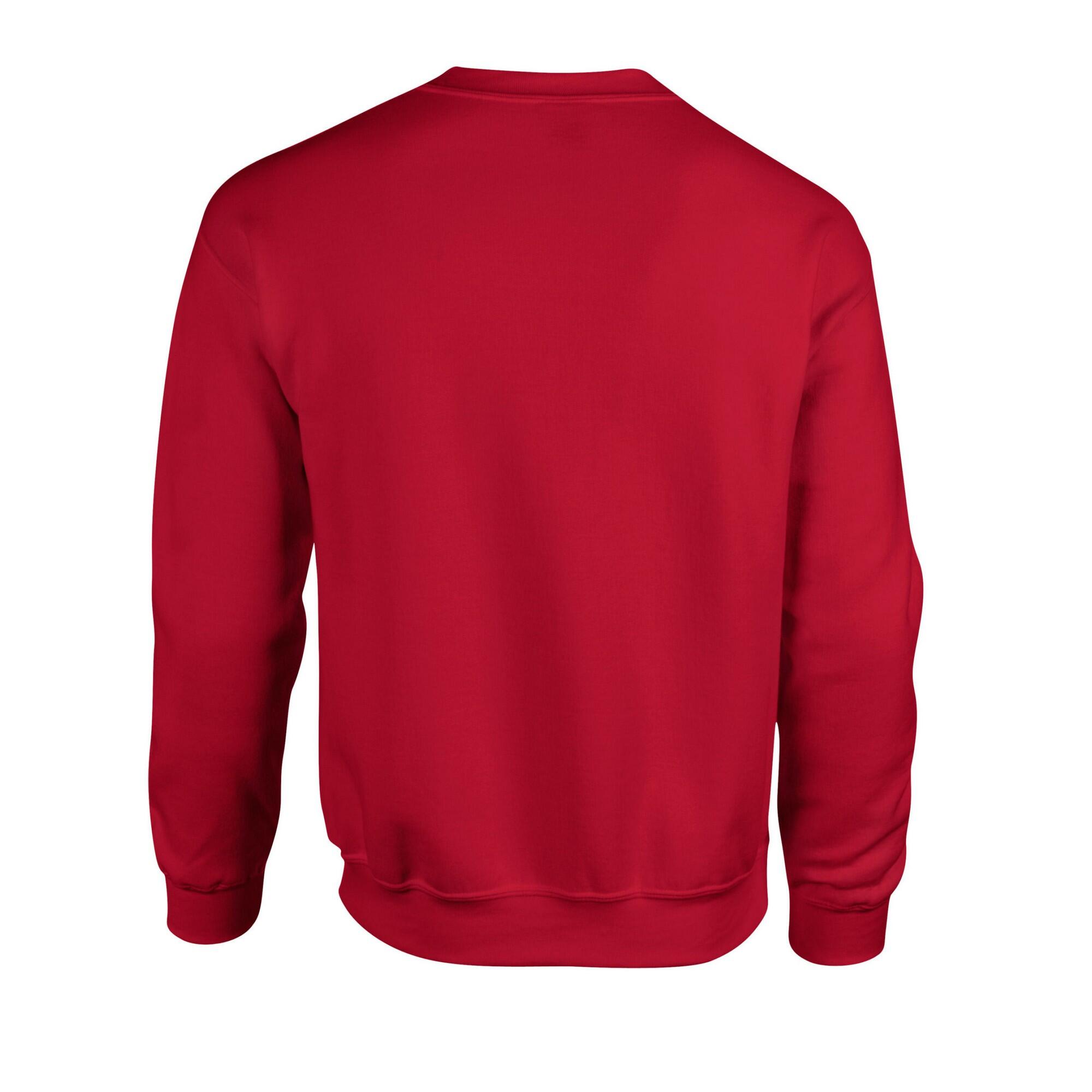 Mens Heavy Blend Sweatshirt (Cherry Red) 2/3