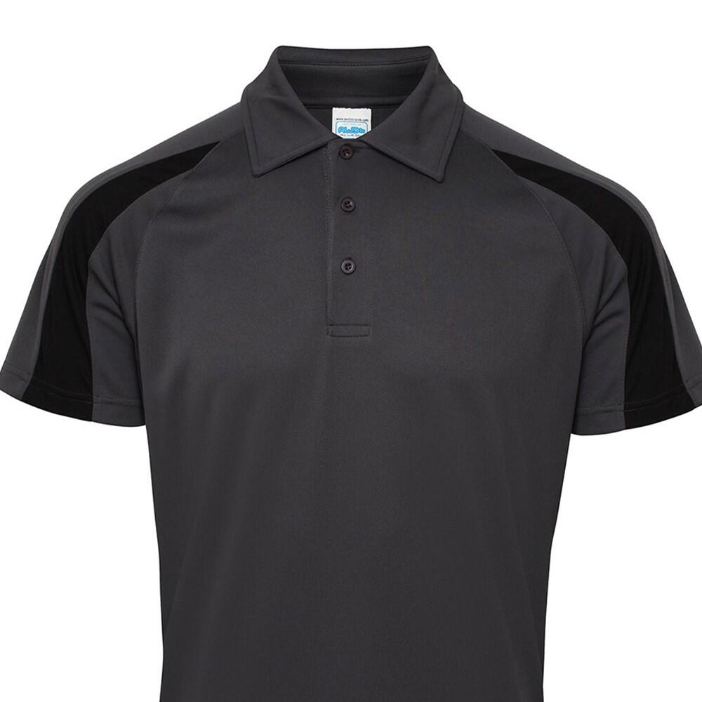 Polo Cool Contraste para Hombre Carbón, Negro Azabache Sólido 2/2