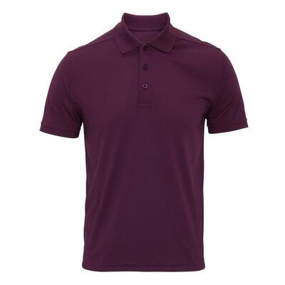 Heren coolchecker poloshirt (aubergine)