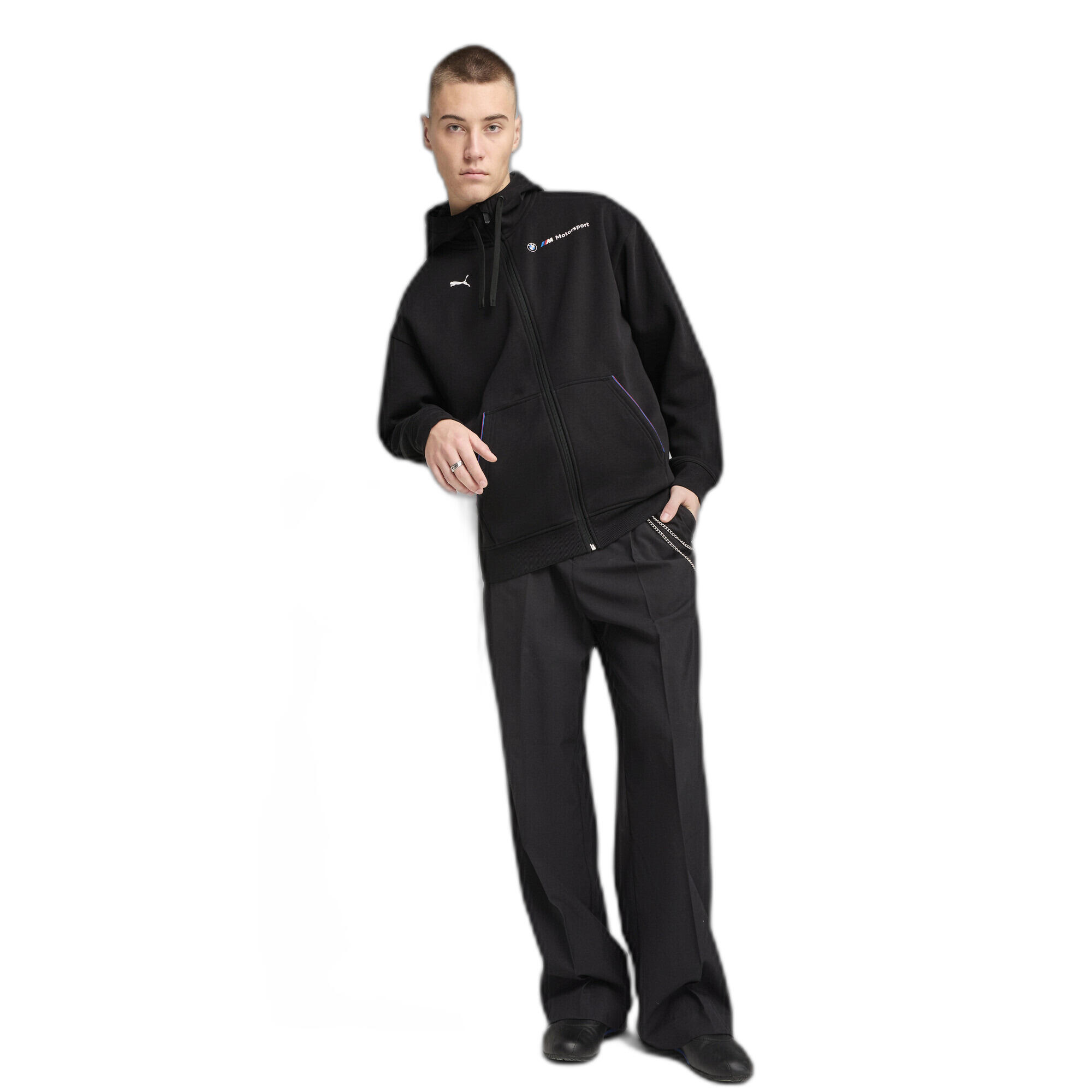 Felpa con cerniera a cappuccio Puma BMW MMS Essentials+ Fleece 3/7