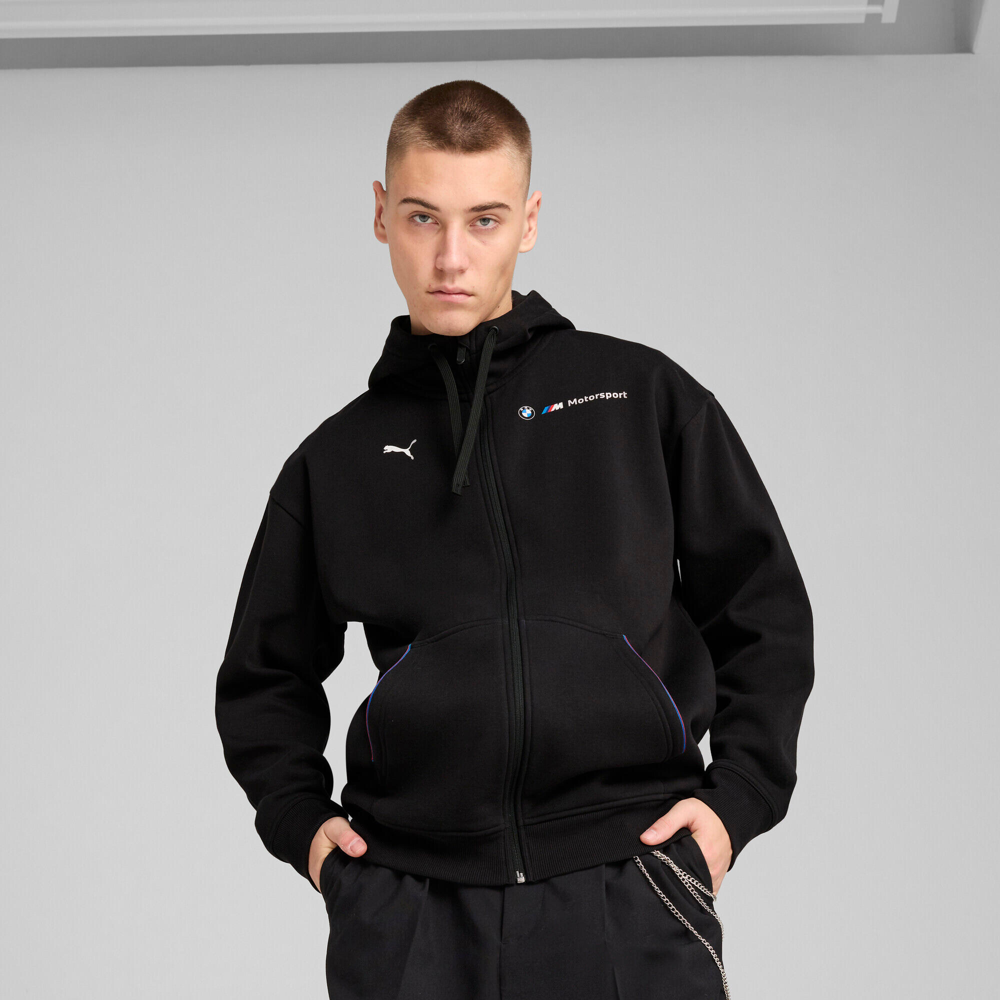 Felpa con cerniera a cappuccio Puma BMW MMS Essentials+ Fleece 2/7