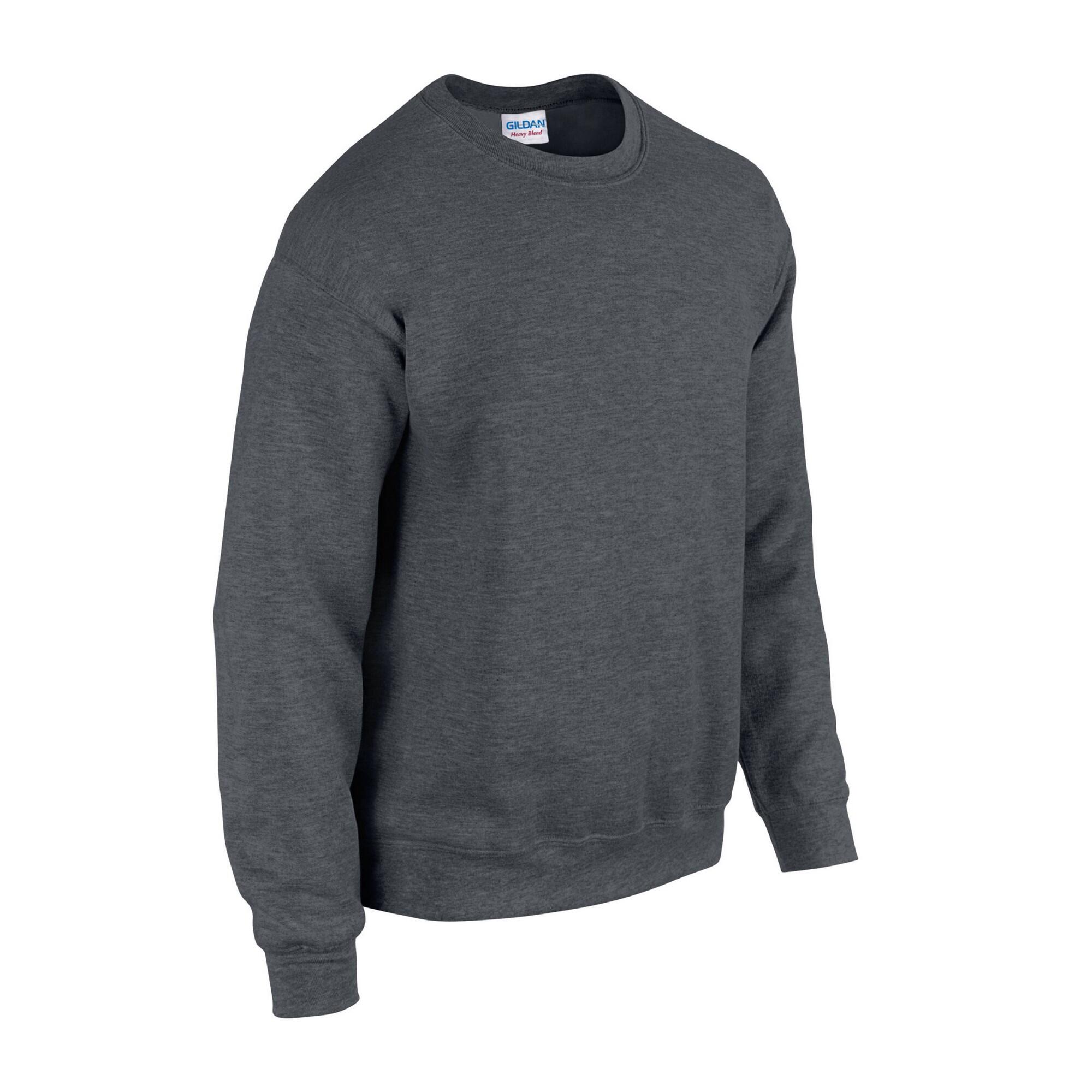 Mens Heavy Blend Sweatshirt (Dark Heather) 3/3