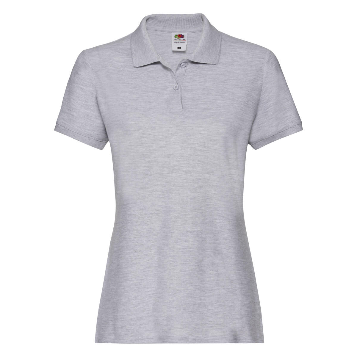 FRUIT OF THE LOOM Womens/Ladies Premium Fitted ShortSleeved Polo Shirt (Athletic Heather Grey)