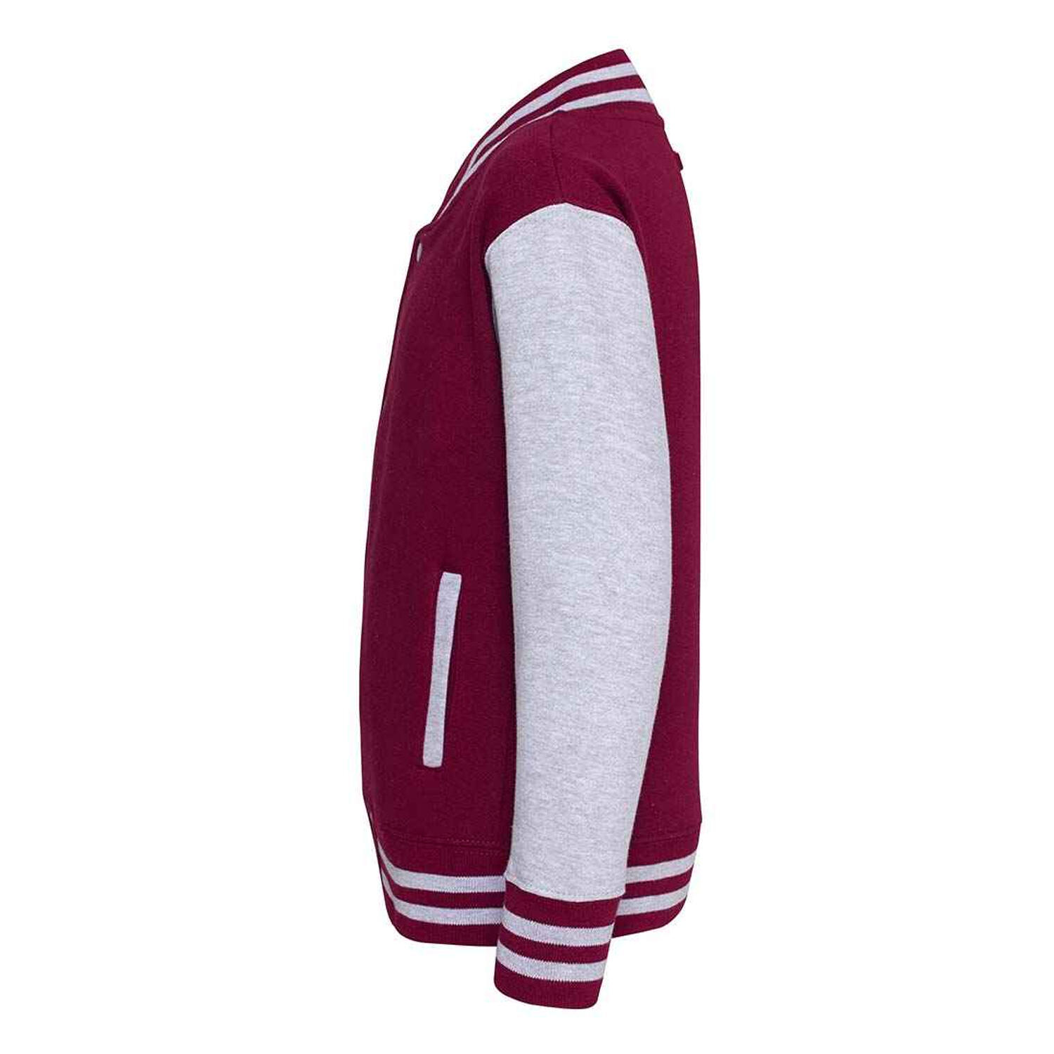 Giacca College Bambini Awdis Borgogna Grigio Erica 2/2