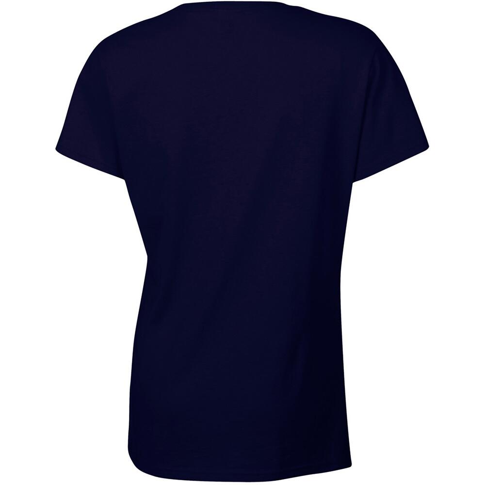 Maglietta 100% Cotone Donna Gildan Blu Navy 3/6