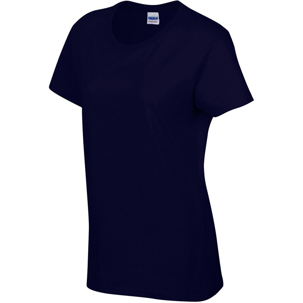 Maglietta 100% Cotone Donna Gildan Blu Navy 4/6
