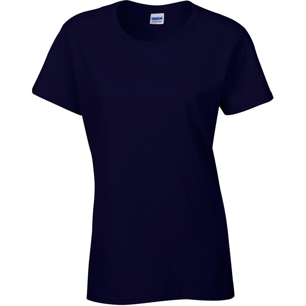 Maglietta 100% Cotone Donna Gildan Blu Navy 5/6