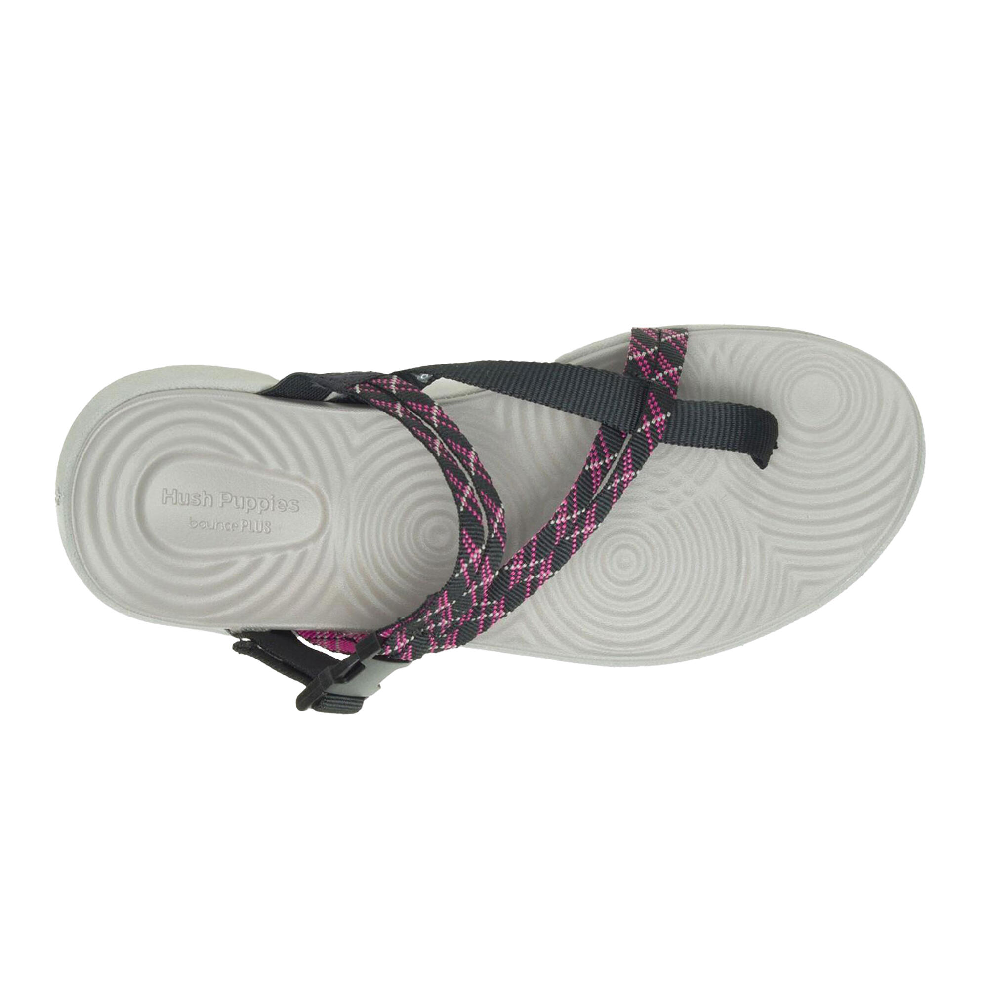 Sandalen "Good" Damen Schwarz/Grau/Pink 3/4