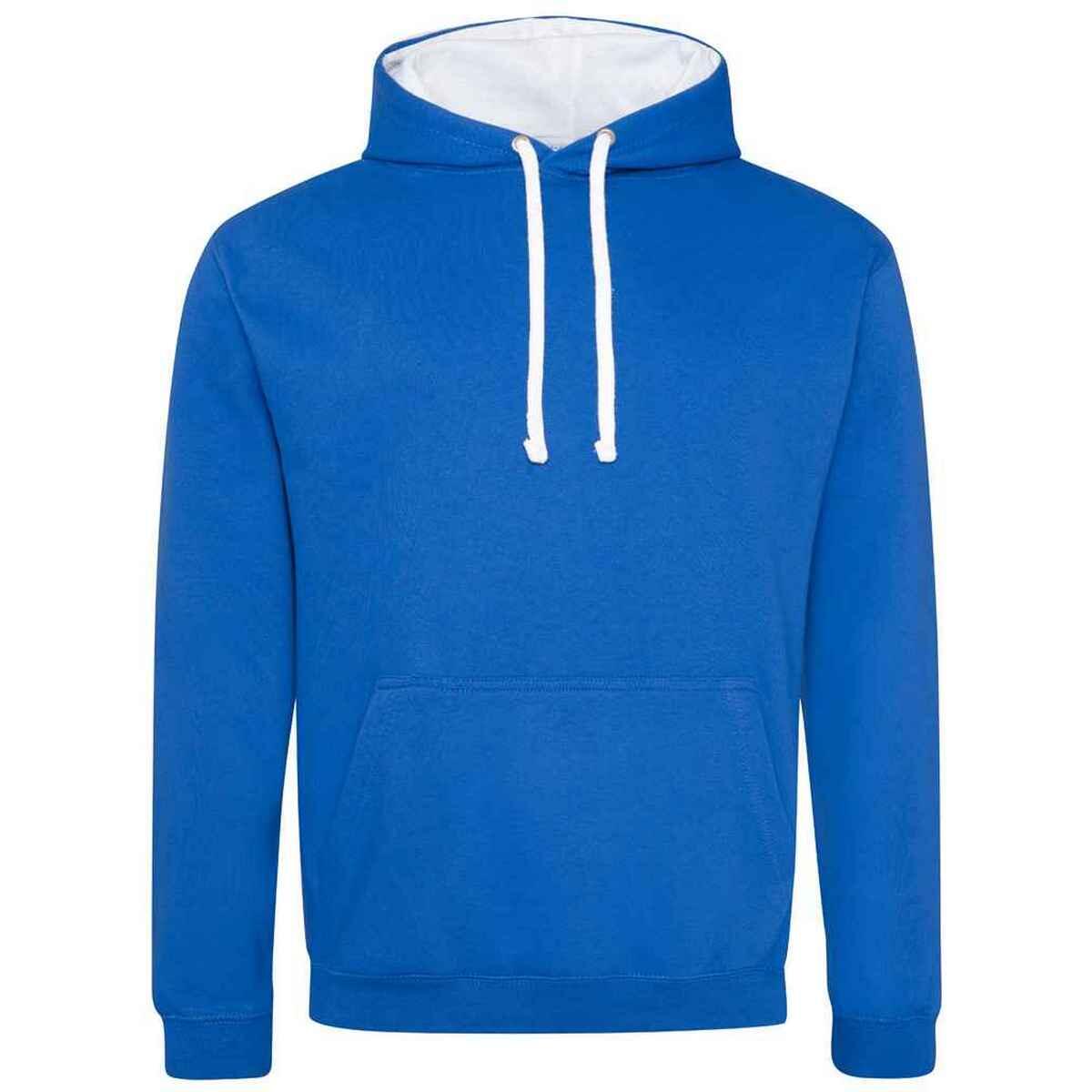 AWDIS Womens/Ladies Varsity Hoodie (Royal Blue/Arctic White)