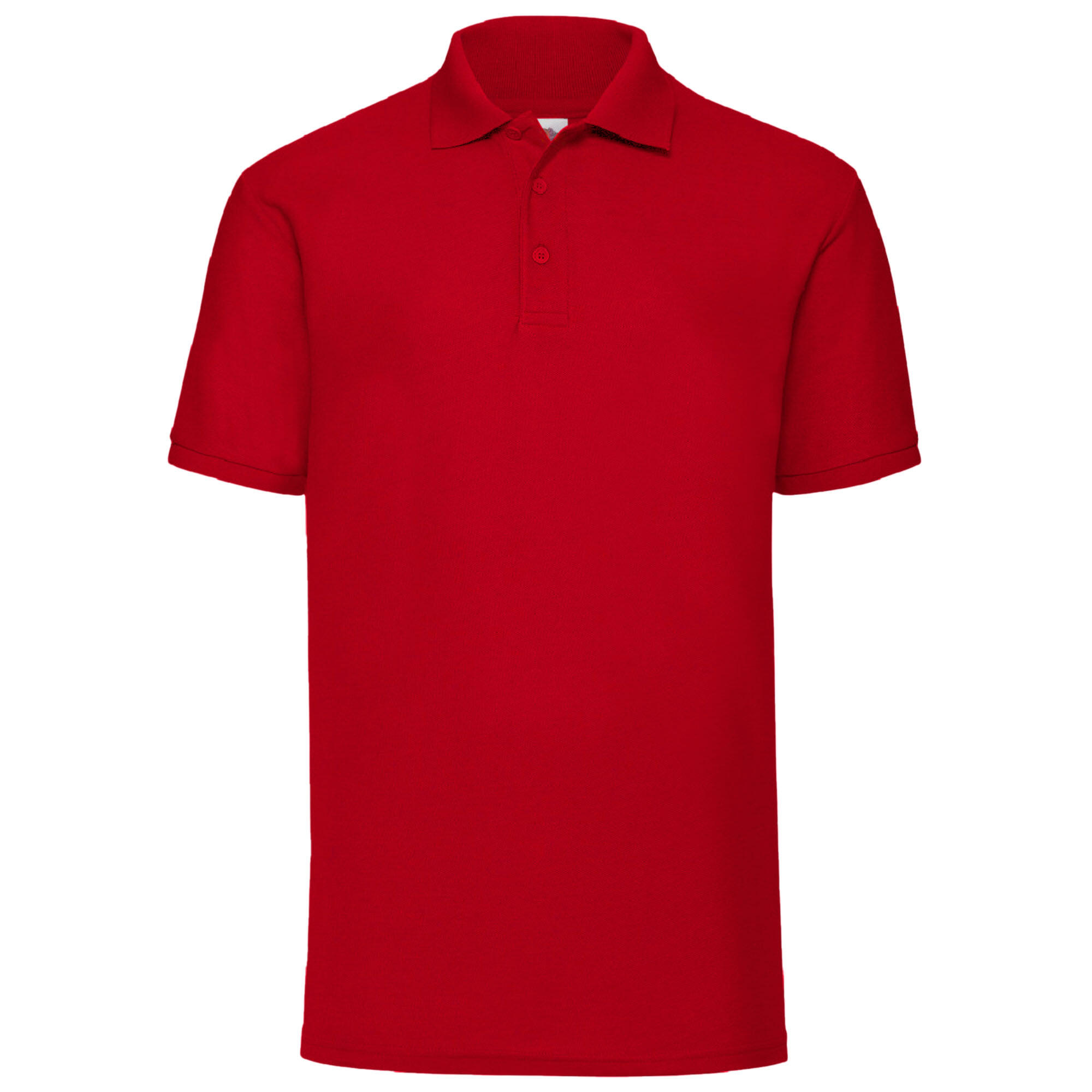 FRUIT OF THE LOOM Mens 65/35 Pique Short Sleeve Polo Shirt (Red)