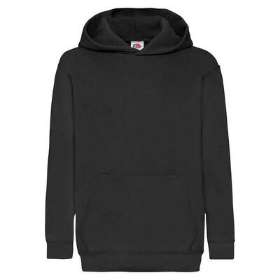 Kinder/kids klassieke hoodie (zwart)