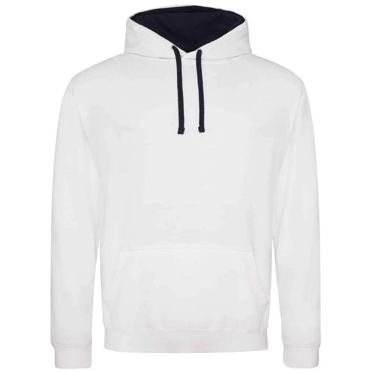 AWDIS Womens/Ladies Varsity Hoodie (Arctic White/French Navy)