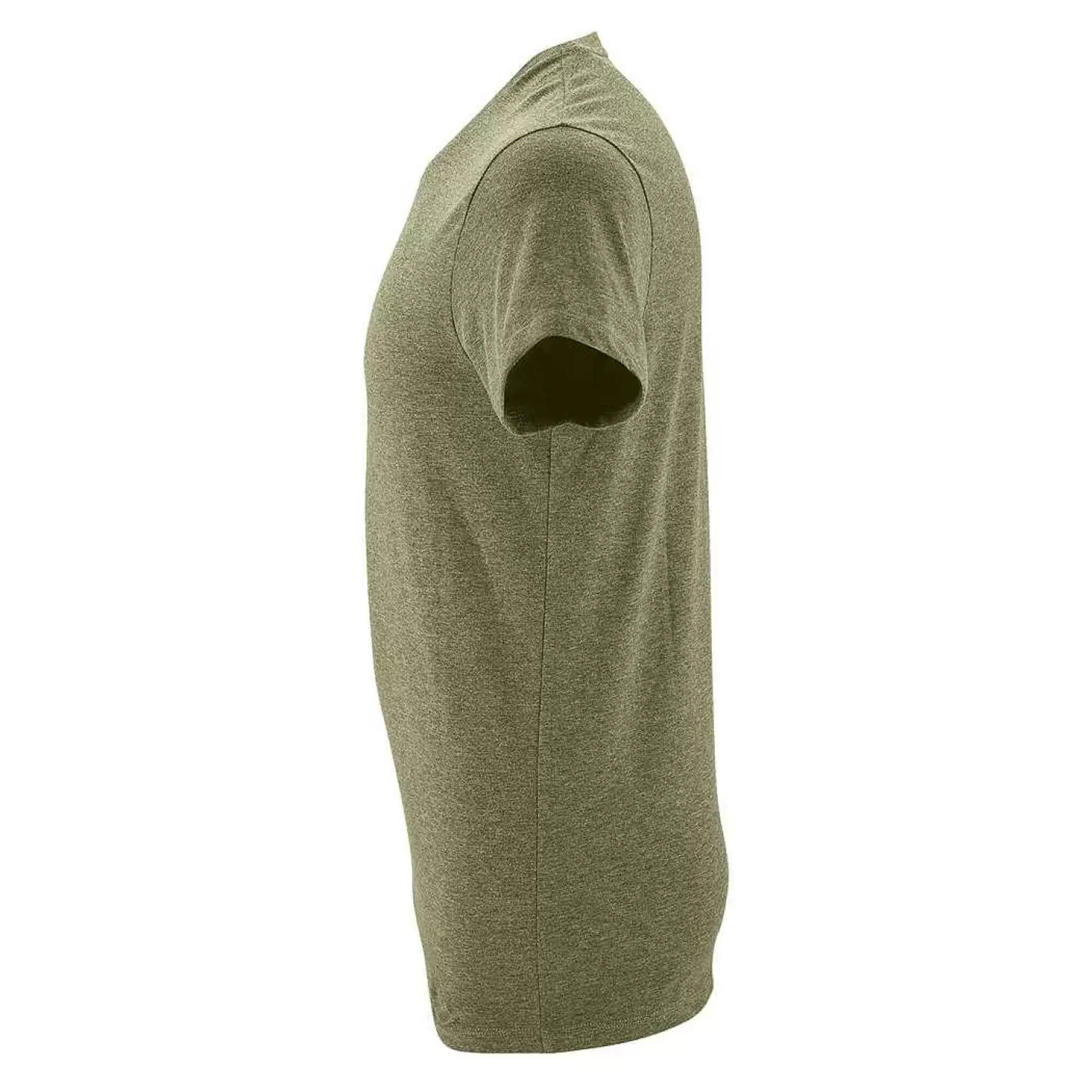 Heren Regent Polycotton Slim TShirt (Kaki Groen Heide) 3/4