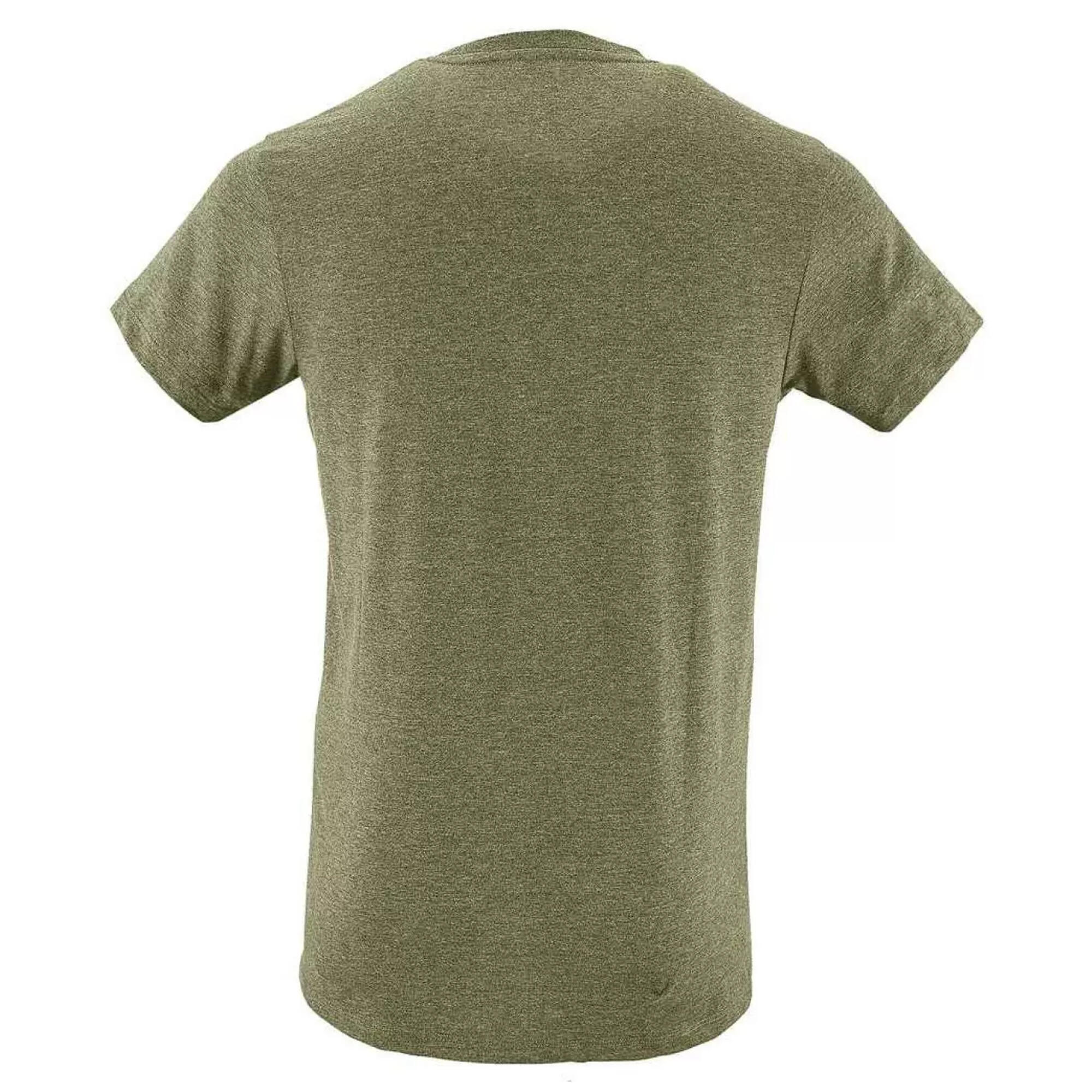 Heren Regent Polycotton Slim TShirt (Kaki Groen Heide) 2/4