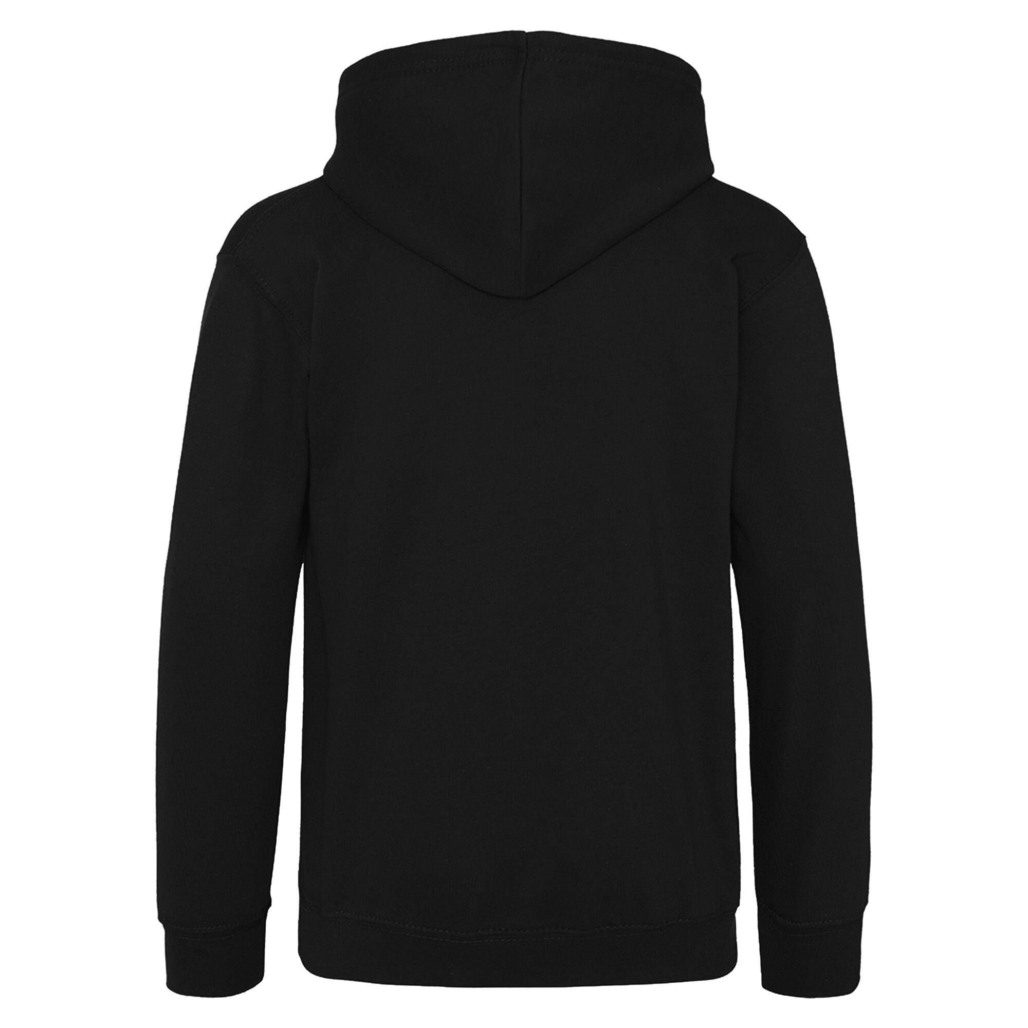 Felpa Con Cappuccio E Zip Uomo Awdis Corvino/Arancio 2/2