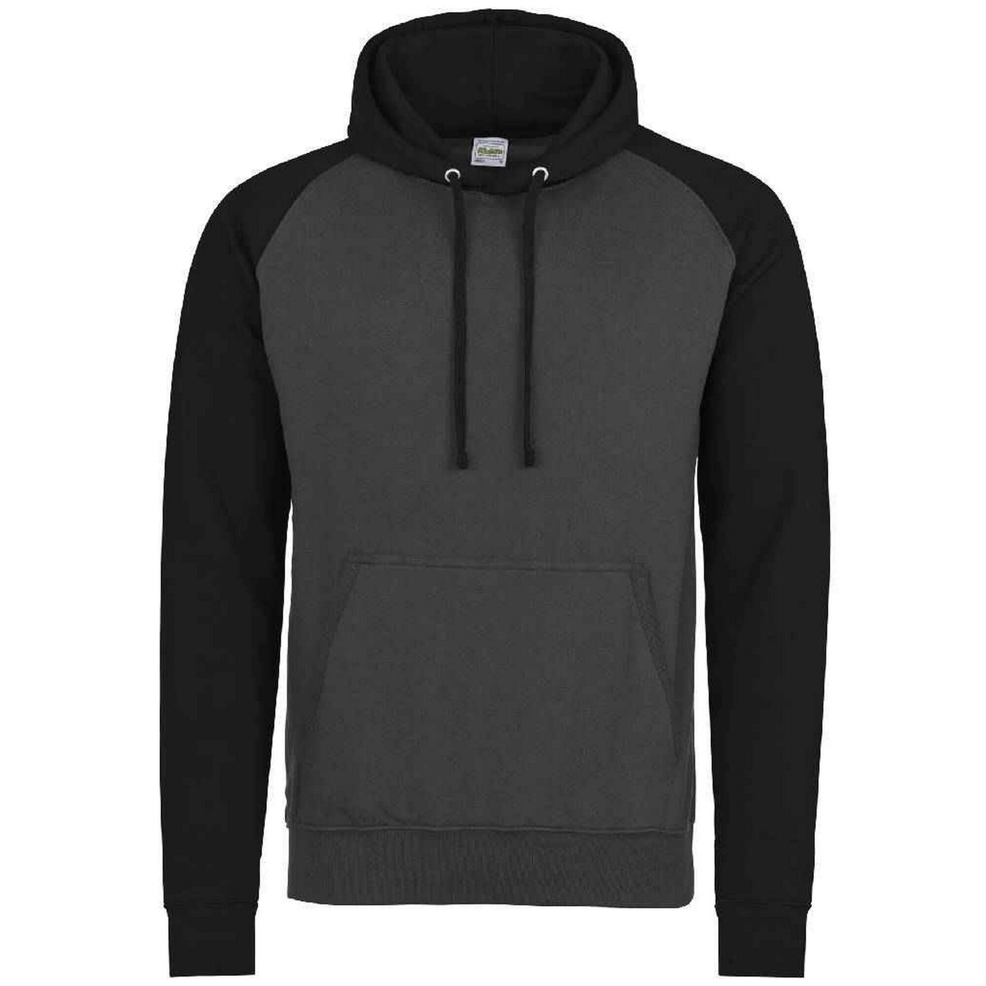 Felpa Con Cappuccio Baseball Uomo Awdis Carbone Nero Corvino 2/2