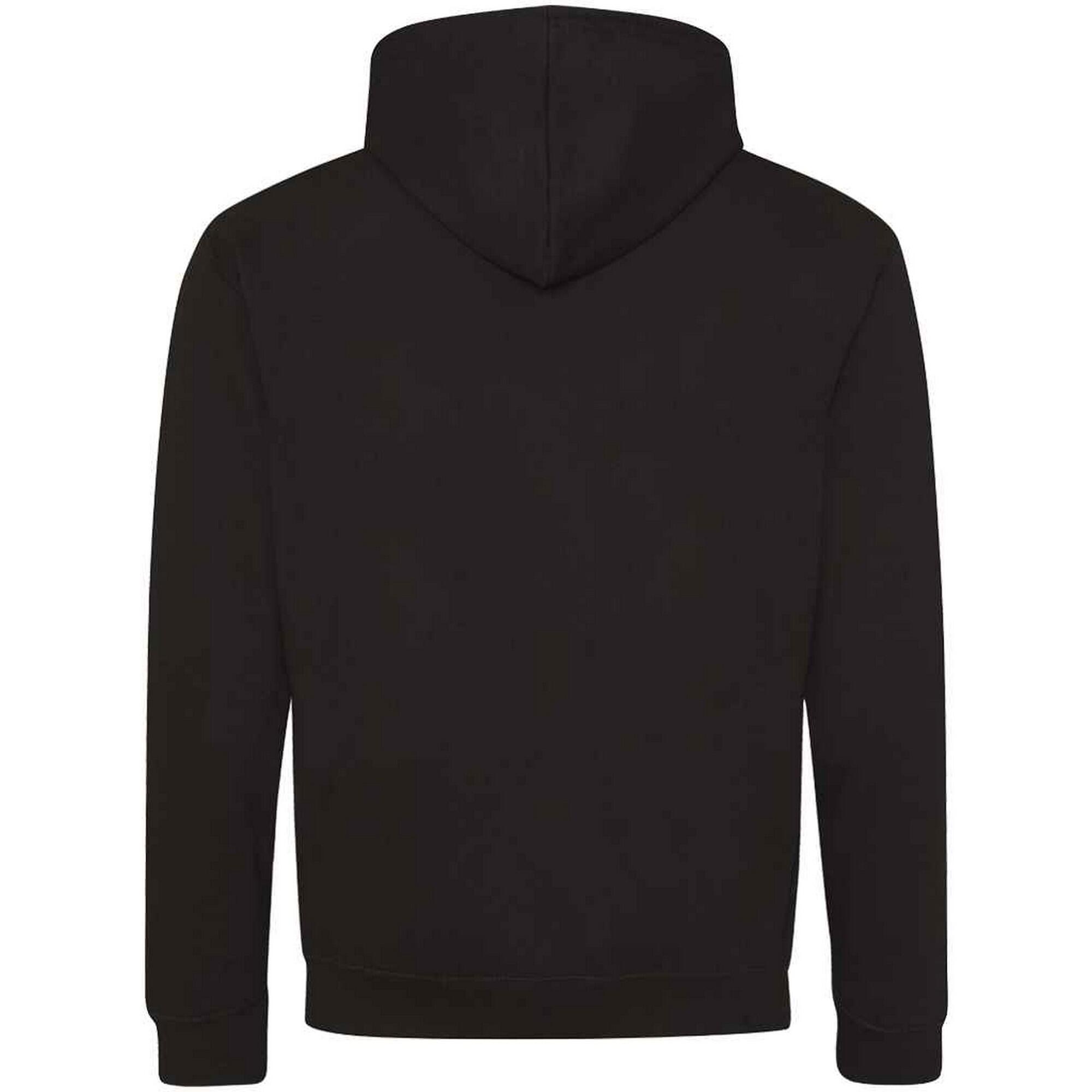 Felpa Con Cappuccio E Zip Intera Uomo Awdis Varsity Nero Corvino Rosso Fuoco 2/2