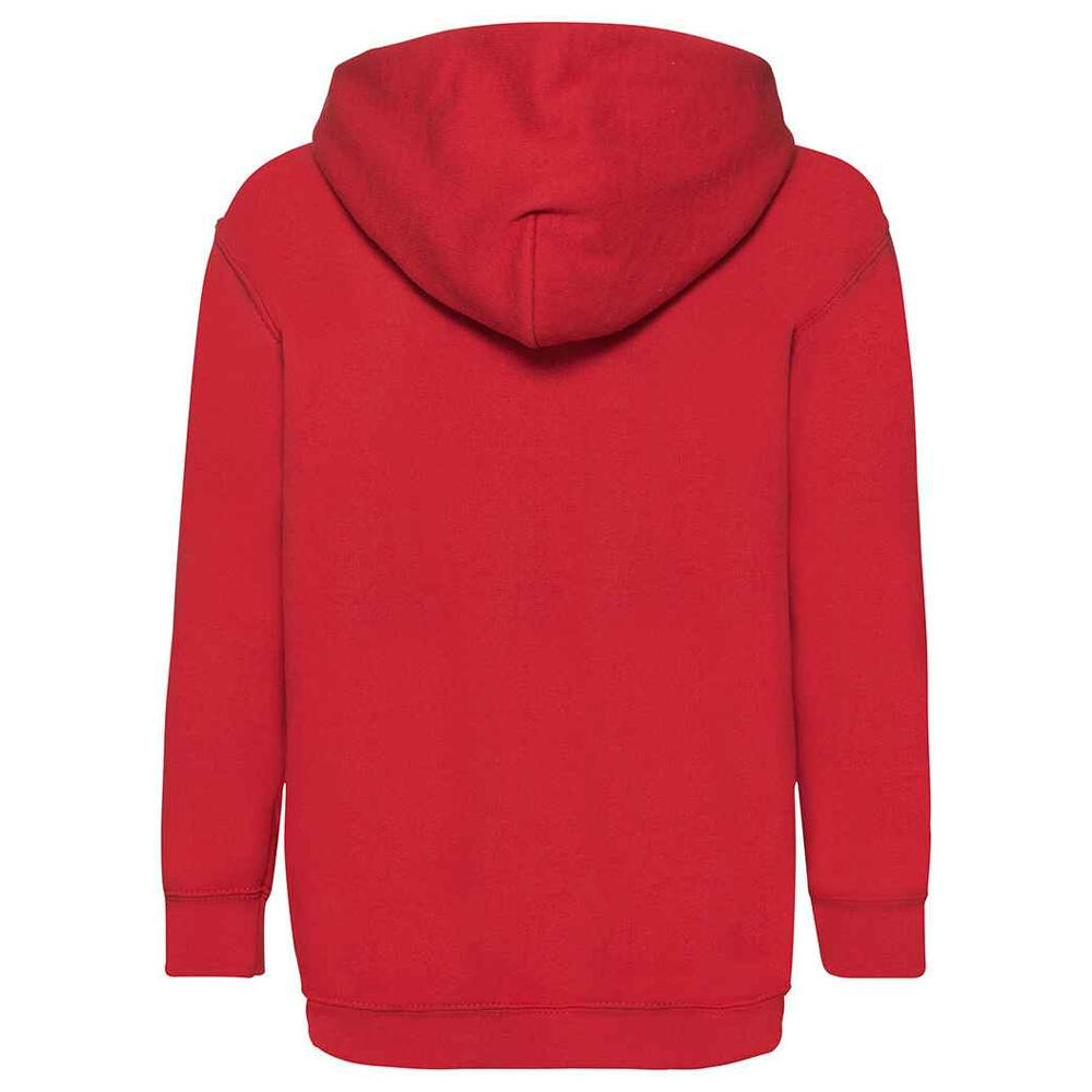 Felpa Con Cappuccio Bambini Fruit Of The Loom Classic Rosso 2/3