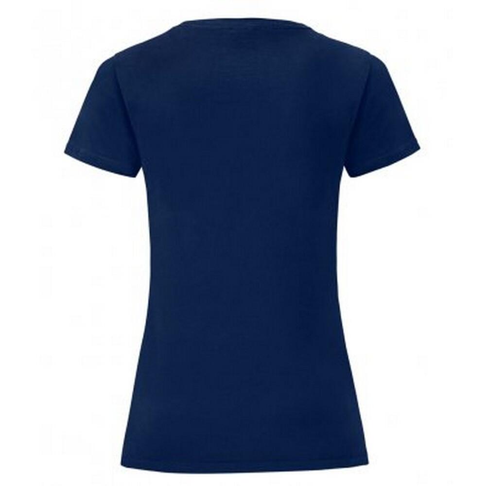 TShirt Iconic, kurzärmlig Damen Marineblau 2/3