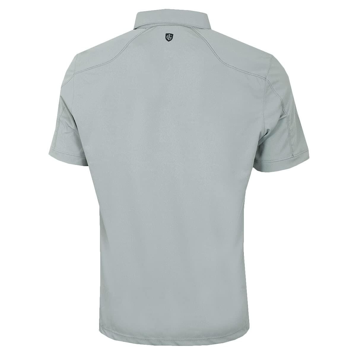 Poloshirt Abgesteppt für Emblem Herren Schlachtschiff Grau 2/4