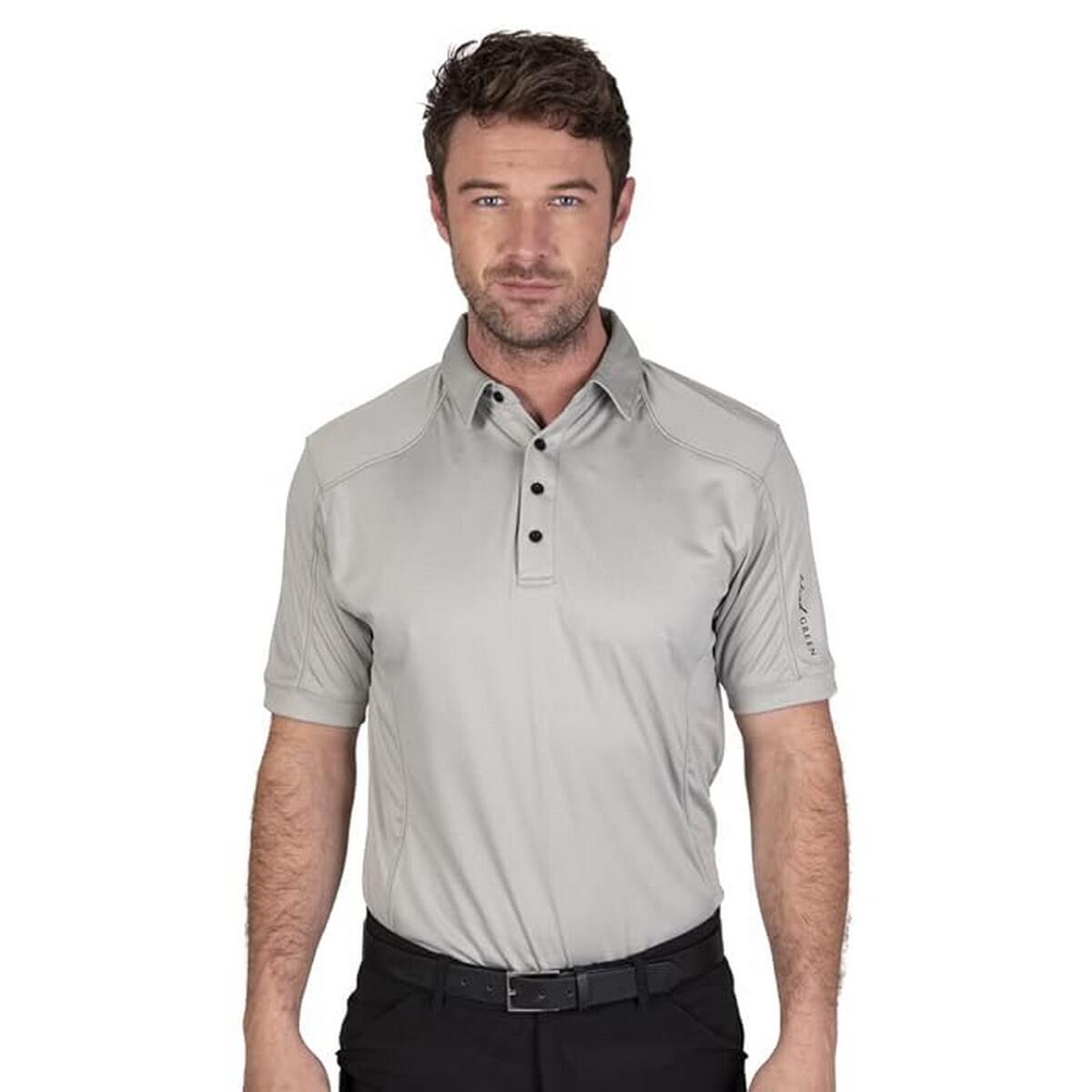 Poloshirt Abgesteppt für Emblem Herren Schlachtschiff Grau 4/4