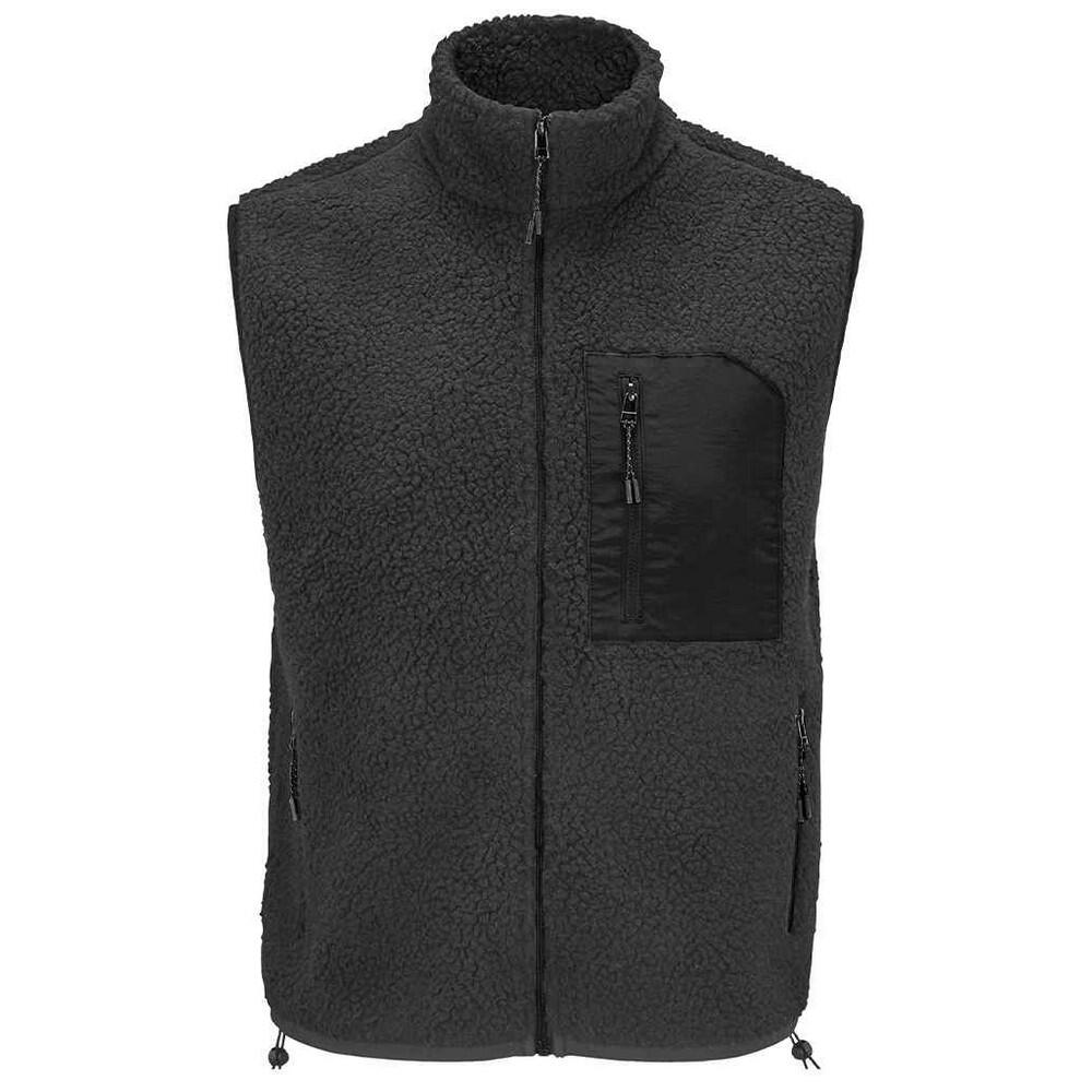 SOL'S Unisex Adult Fury Sherpa Body Warmer (Carbon/Grey/Black)