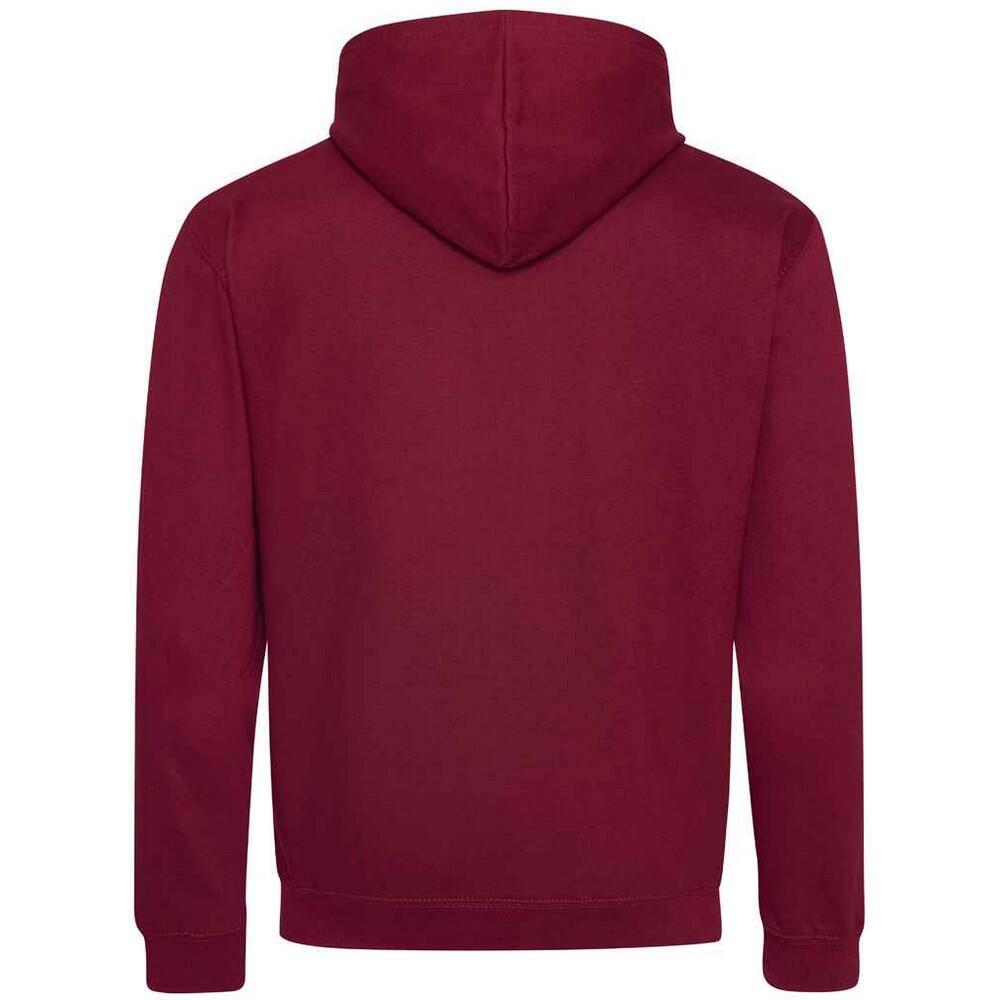 Unisex Adult Varsity Hoodie (Burgundy/Charcoal) 2/2