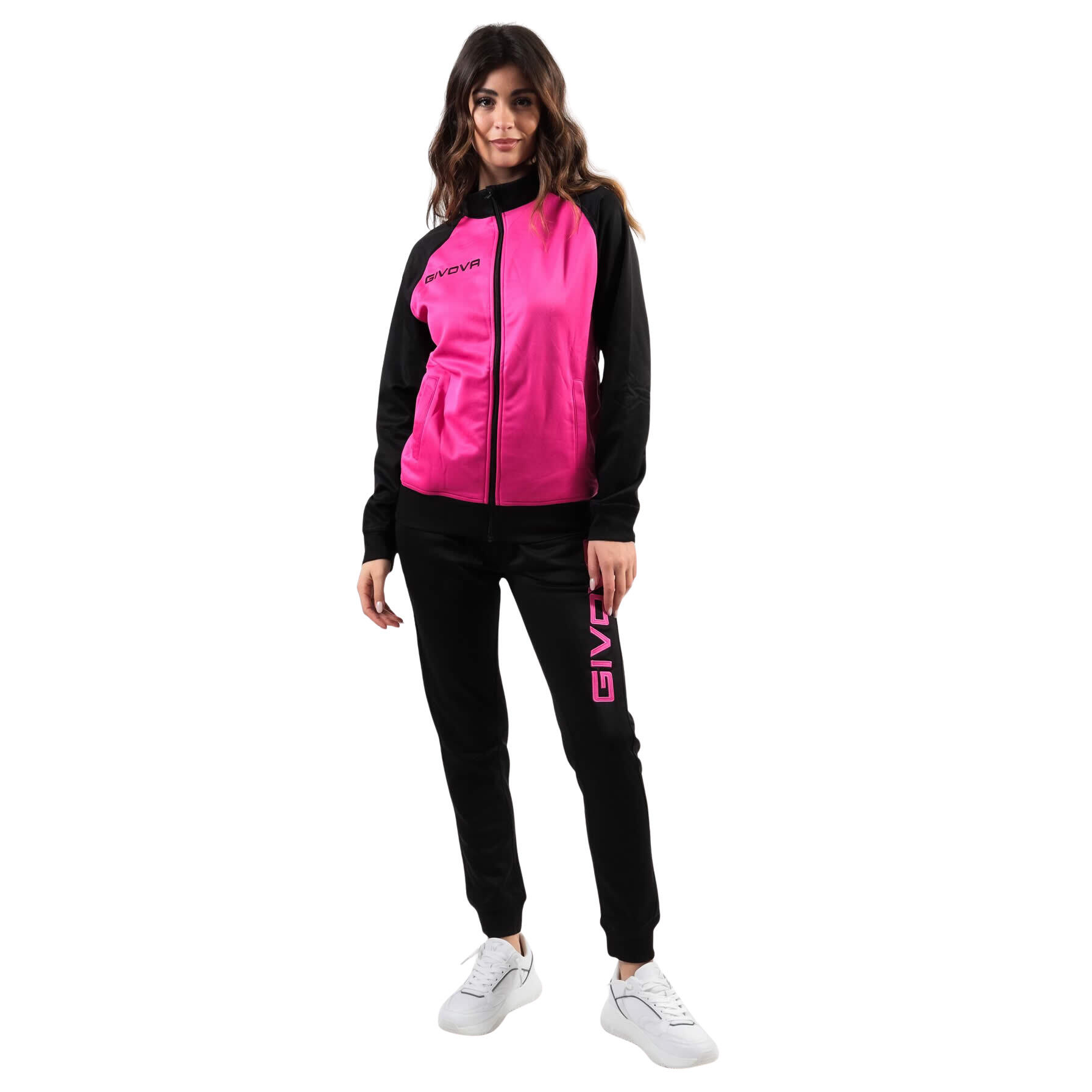 Givova - Survêtement Polaire Givova Cuba - Survêtement - Noir|rose - 36 Xs - Decathlon